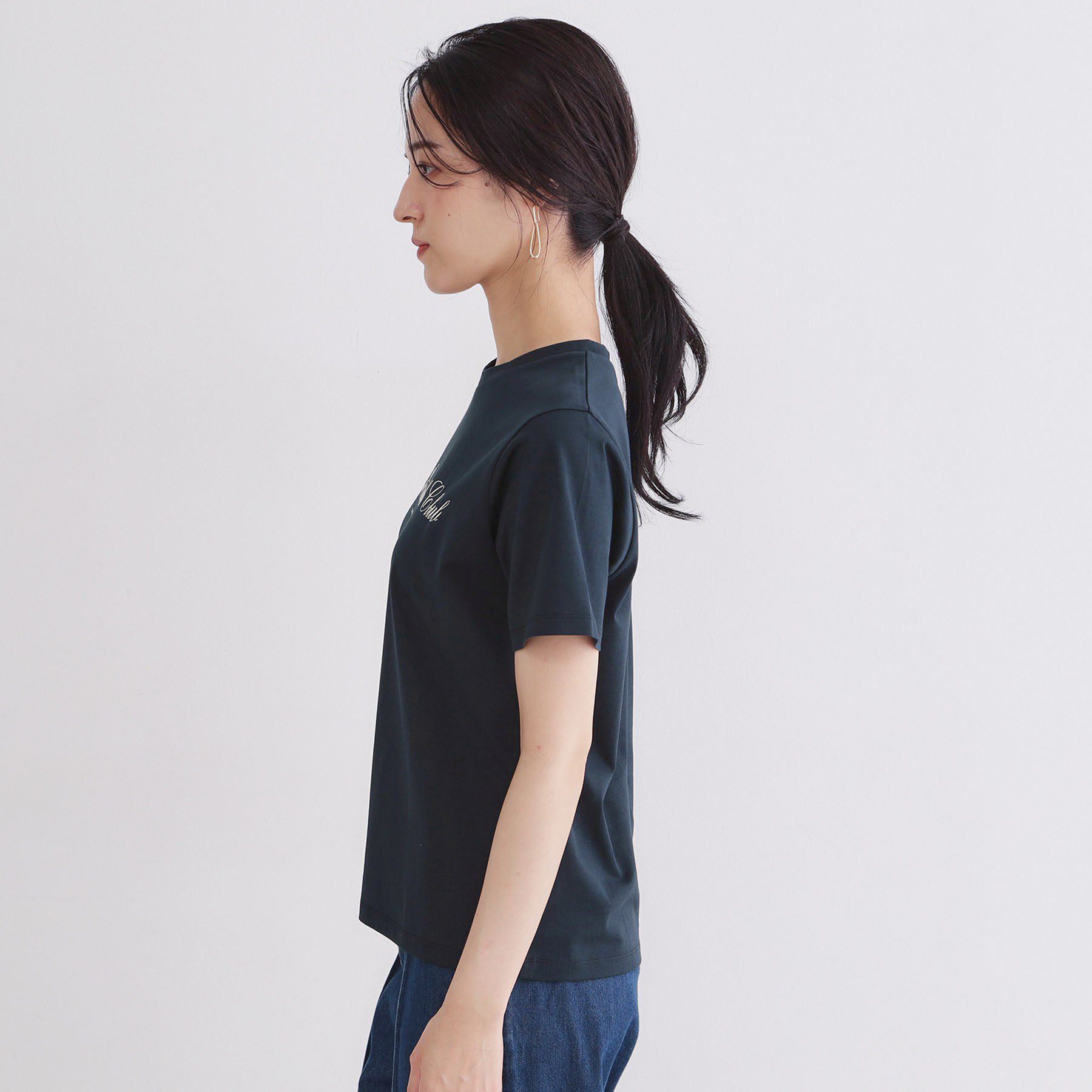 OPAQUE.CLIP「ロゴプリント刺繍アソートTシャツ【洗濯機OK】」|Tシャツ・カットソー|