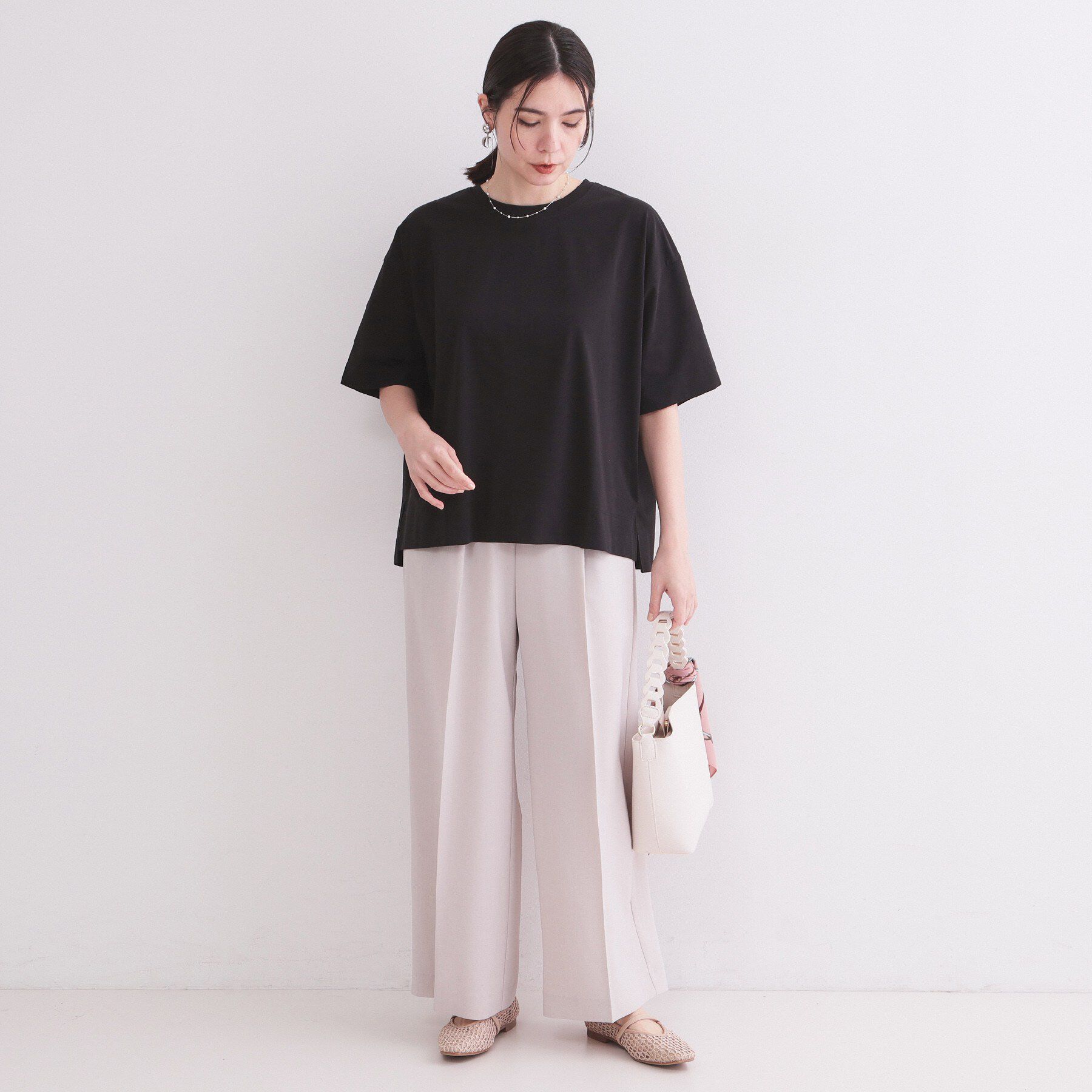 OPAQUE.CLIP「【接触冷感】リラクシーカットソー《洗濯機OK》」|Tシャツ・カットソー|