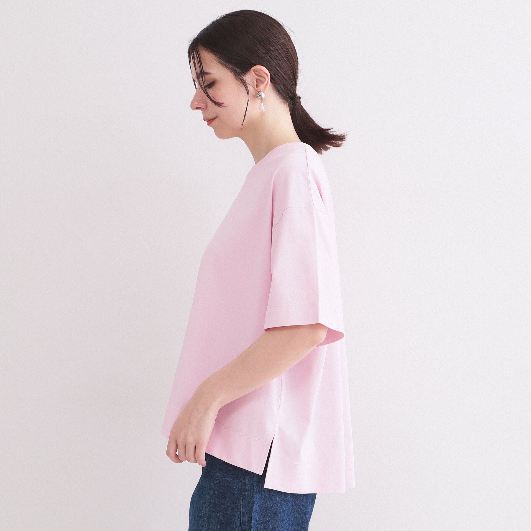 OPAQUE.CLIP「【接触冷感】リラクシーカットソー《洗濯機OK》」|Tシャツ・カットソー|