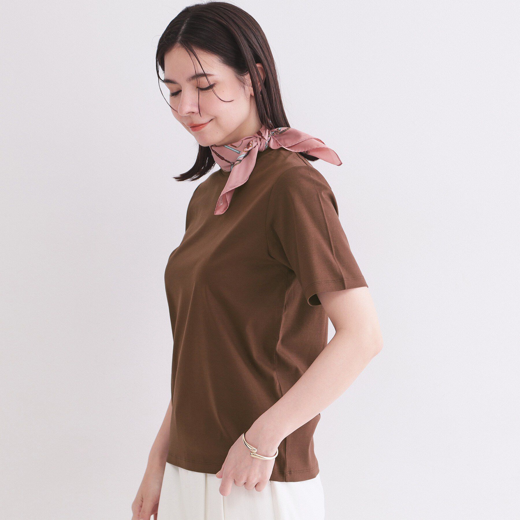 OPAQUE.CLIP「ベーシックTシャツ／オーガニックコットン混【洗濯機OK】」|Tシャツ・カットソー|