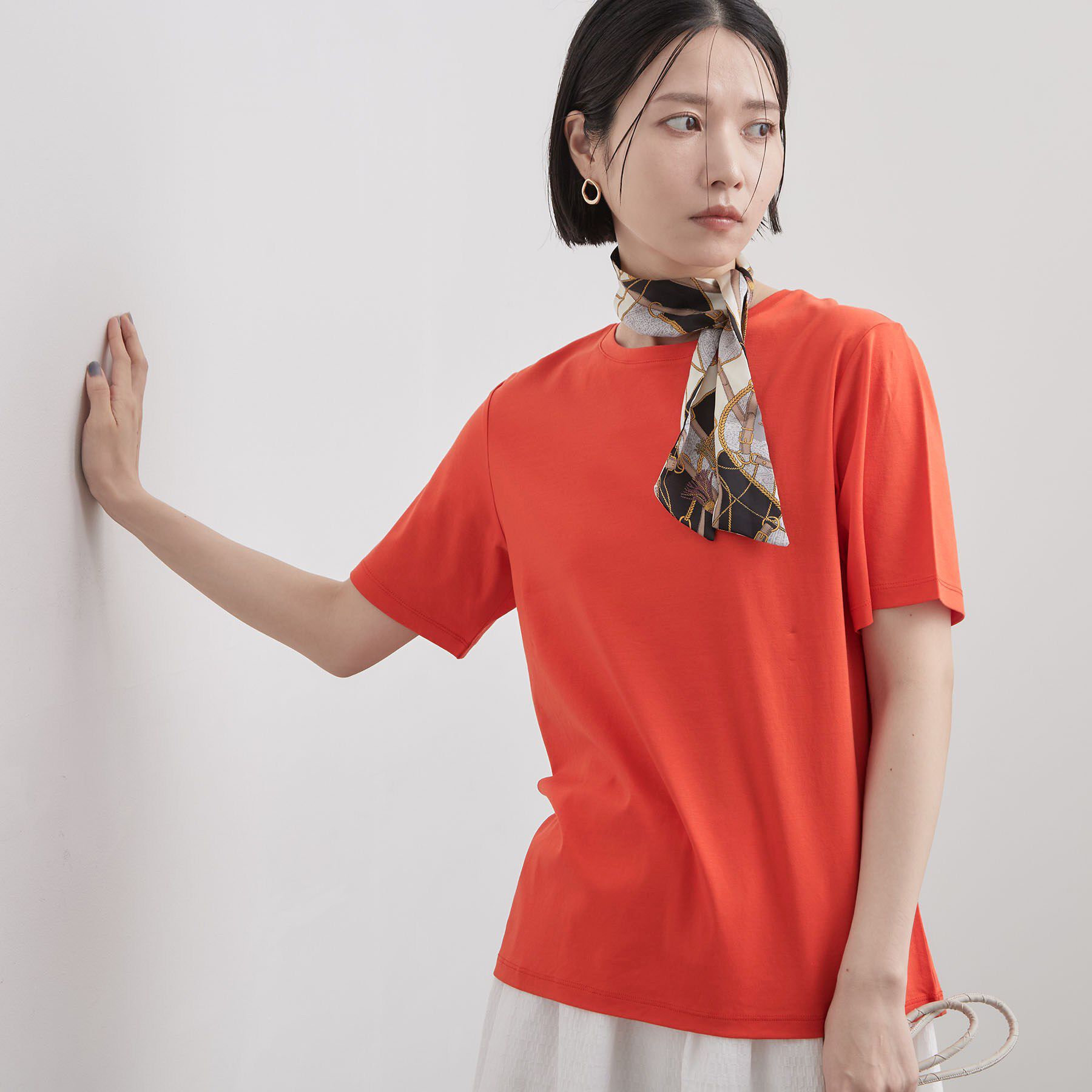 OPAQUE.CLIP「ベーシックTシャツ／オーガニックコットン混【洗濯機OK】」|Tシャツ・カットソー|