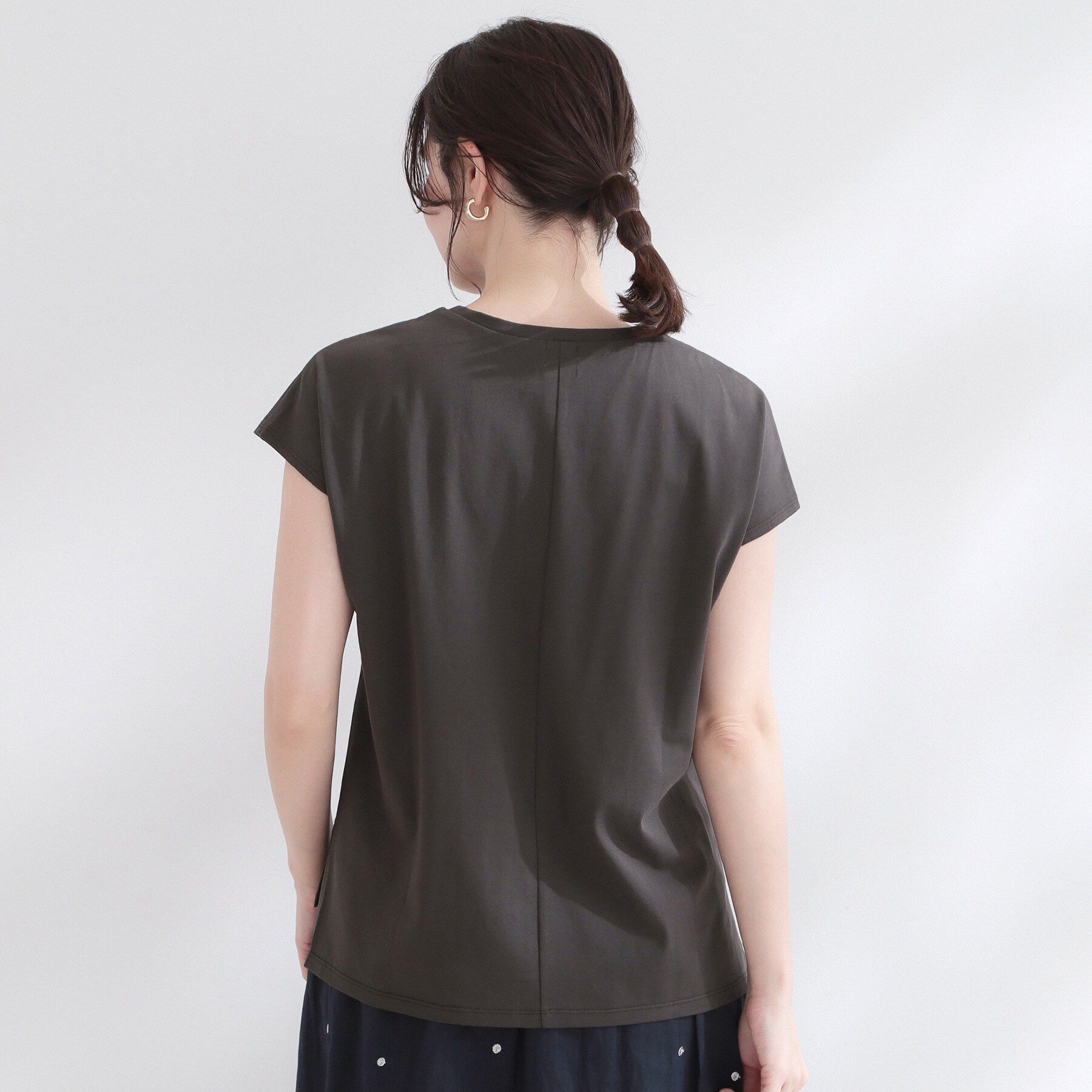 OPAQUE.CLIP「ロゴフレンチスリーブカットソー【洗濯機OK】」|Tシャツ・カットソー|