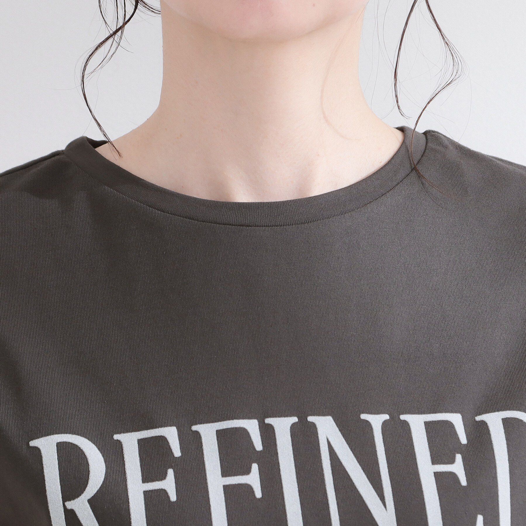 OPAQUE.CLIP「ロゴフレンチスリーブカットソー【洗濯機OK】」|Tシャツ・カットソー|