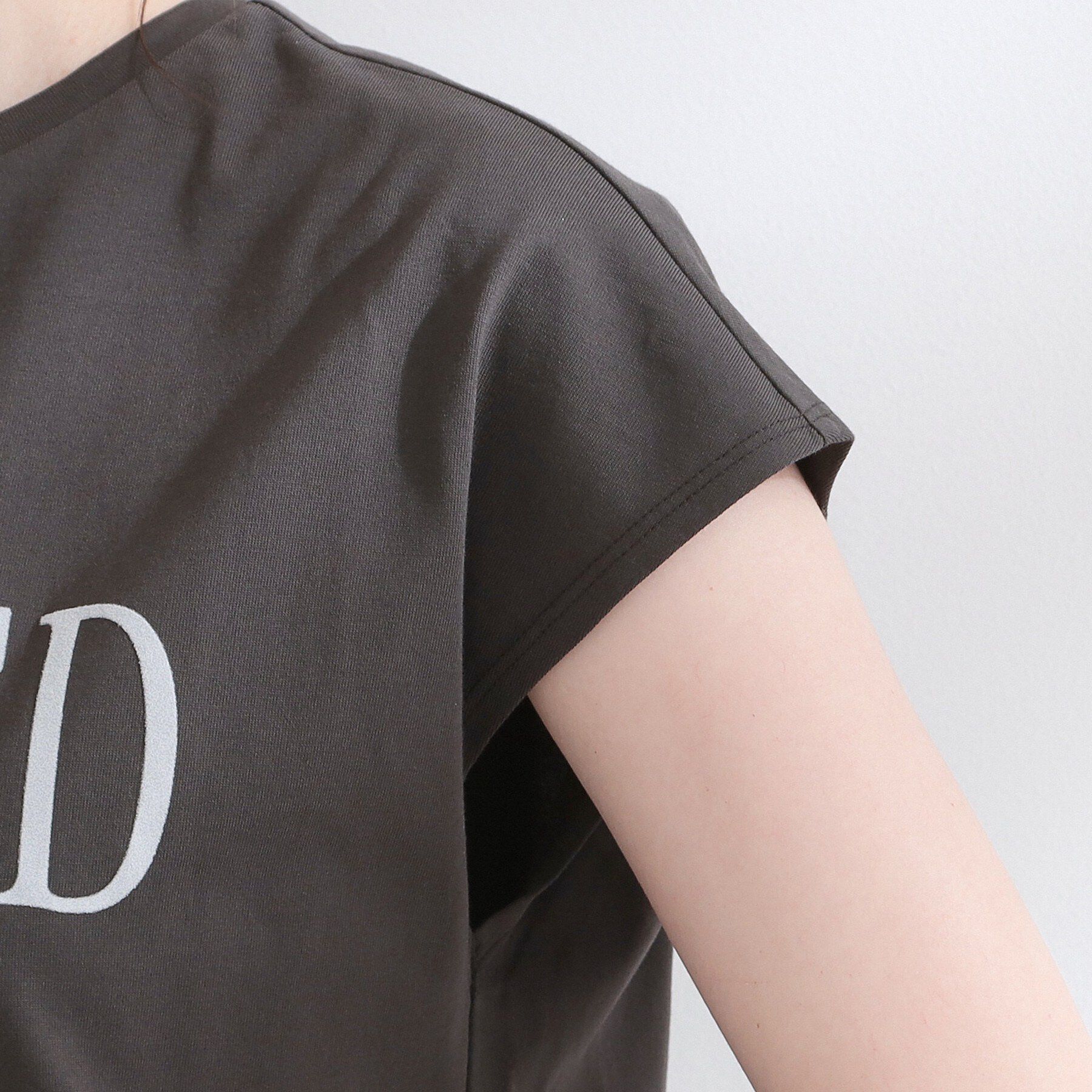 OPAQUE.CLIP「ロゴフレンチスリーブカットソー【洗濯機OK】」|Tシャツ・カットソー|