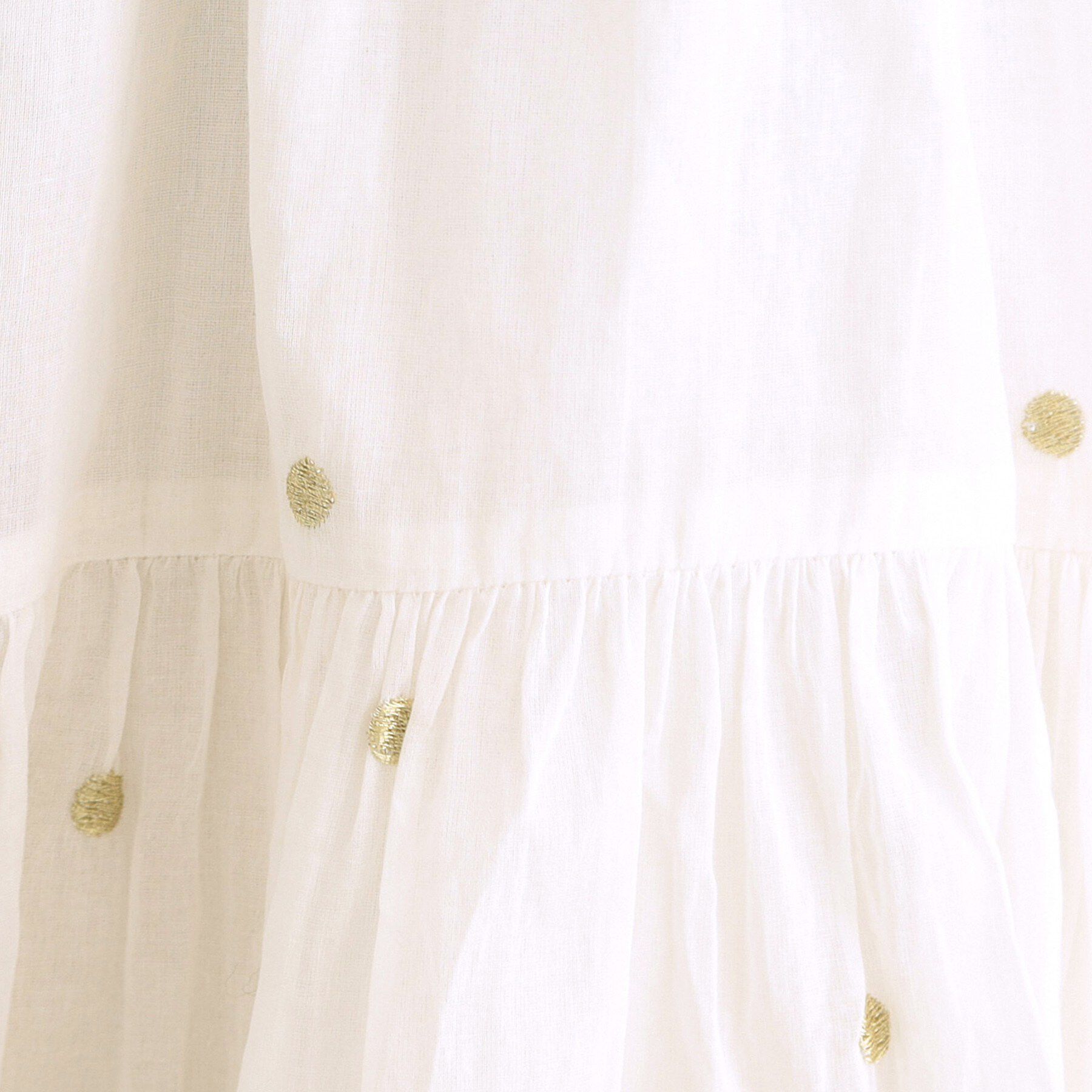 OPAQUE.CLIP「ラメドット刺繍ティアードスカート【洗える】」|スカート|