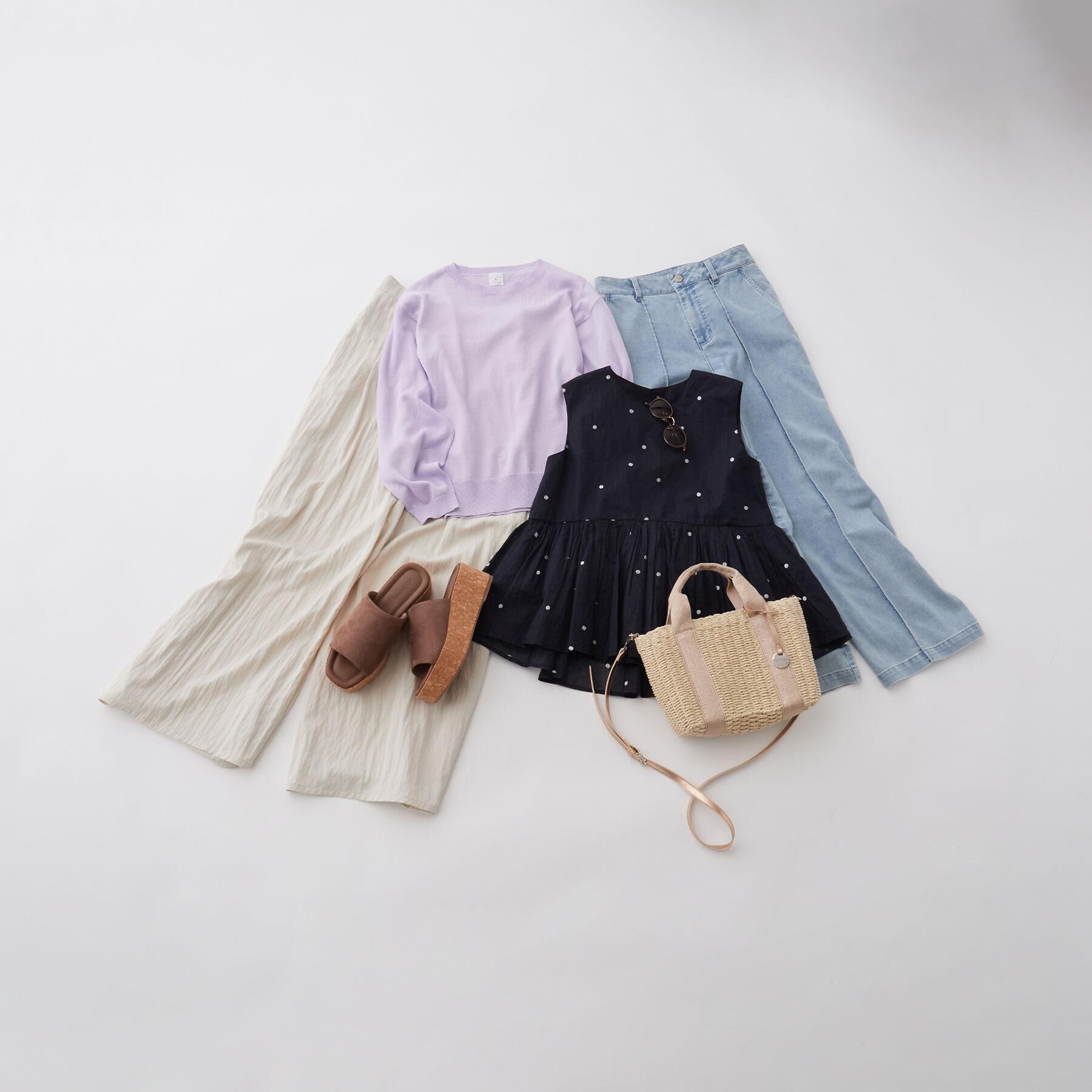 OPAQUE.CLIP「ラメドット刺繍ペプラムブラウス【洗える】」|シャツ・ブラウス|