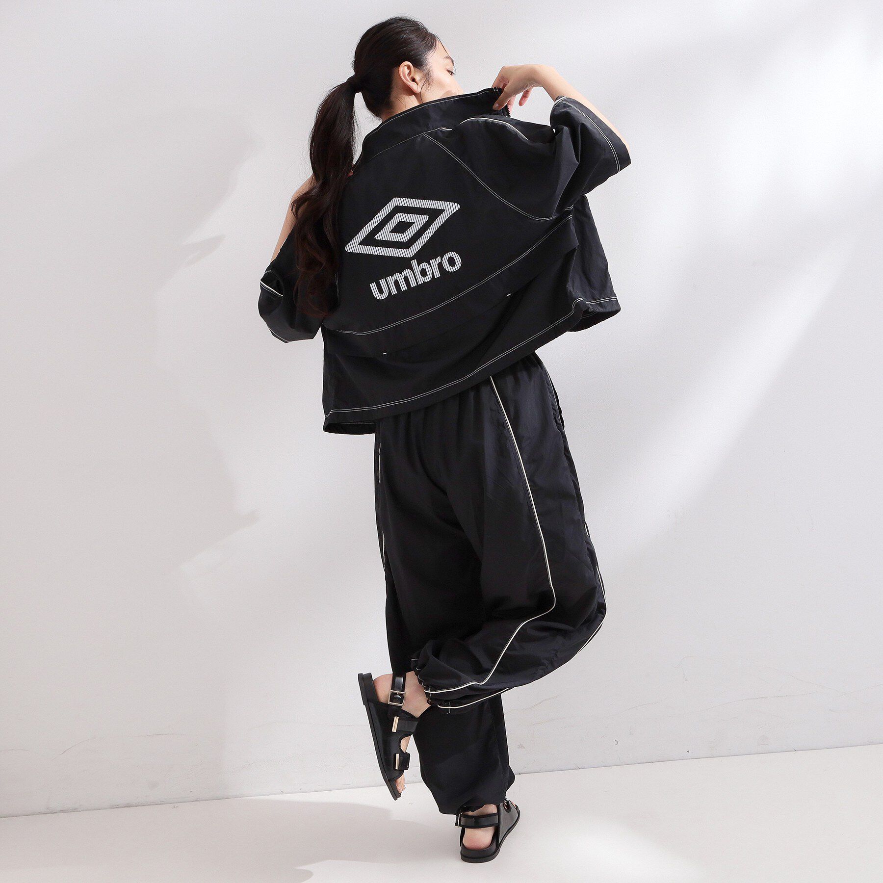 OPAQUE.CLIP「◆【umbro／アンブロ】シアーナイロン5分袖ZIPアップブルゾン」|ブルゾン・スタジャン|