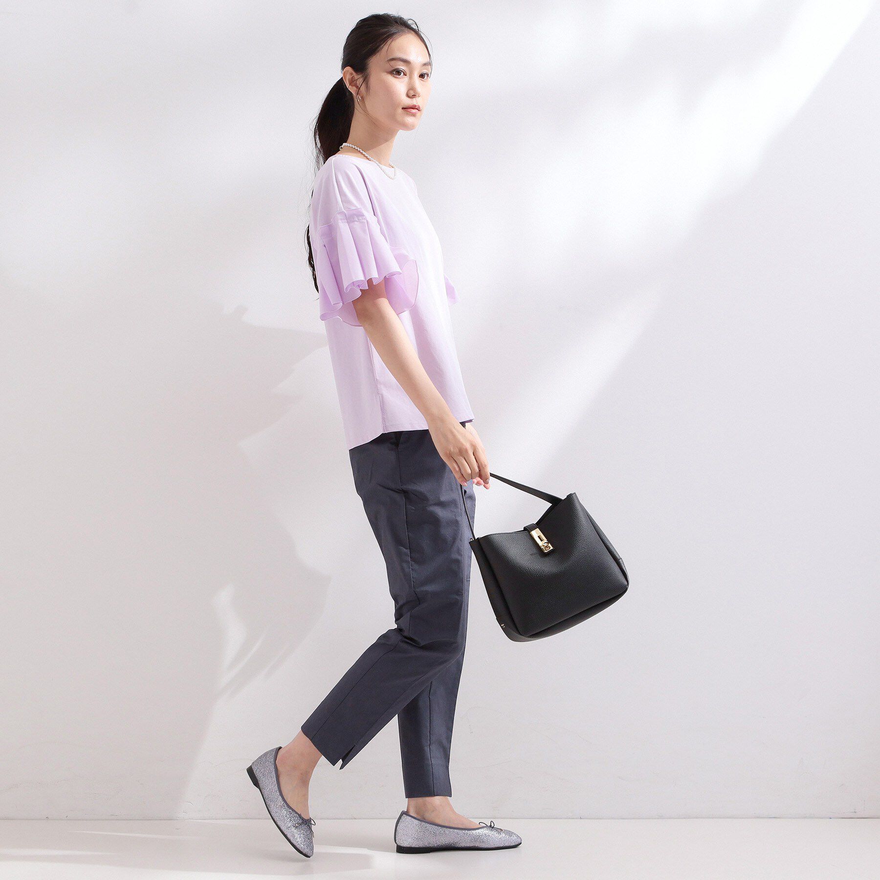 OPAQUE.CLIP「【軽量／2WAY】ひねりパーツミドルトートバッグ」|トートバッグ|
