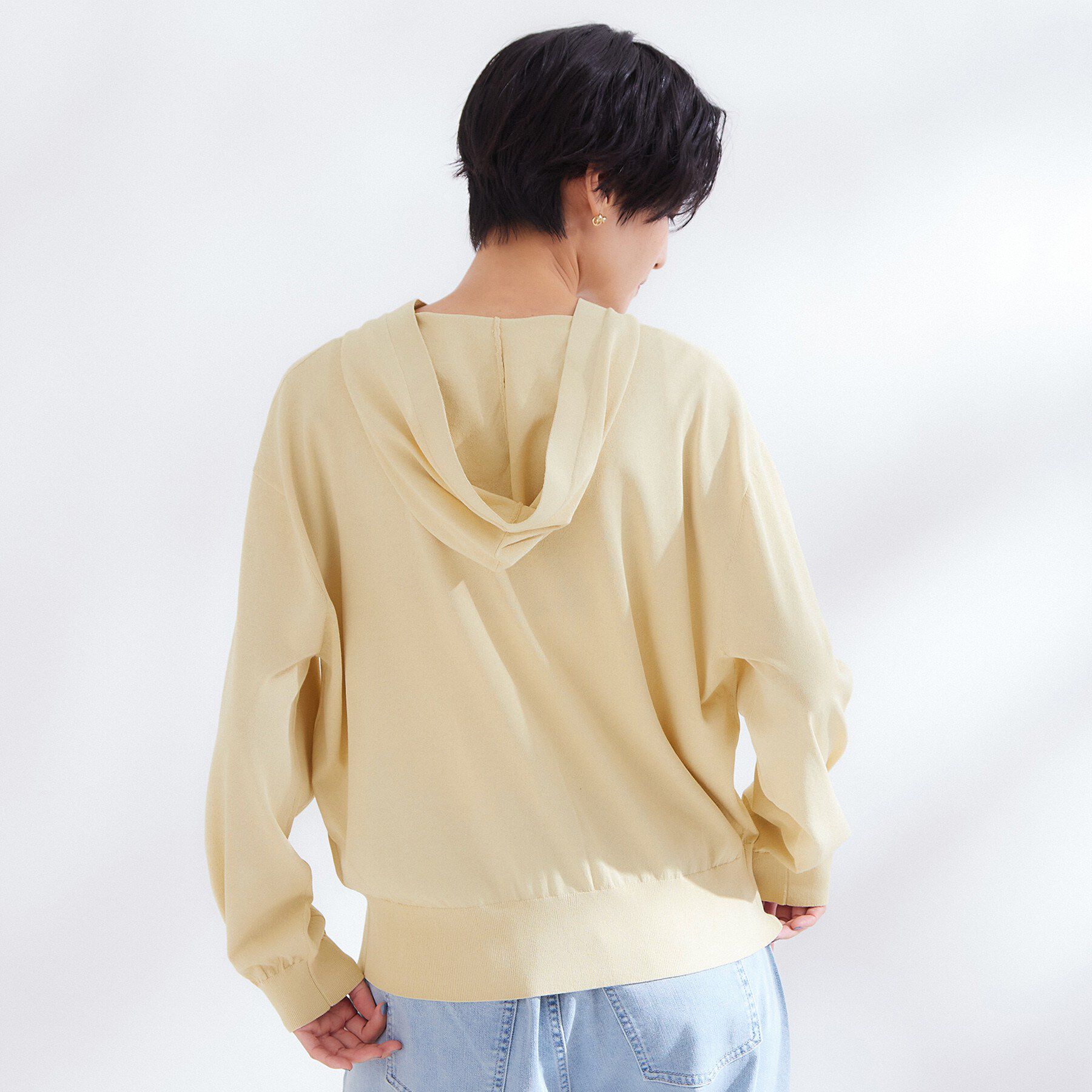 OPAQUE.CLIP「【UVケア／遮熱性】フーディニットカーディガン《洗濯機OK／抗ピル》」|カーディガン|