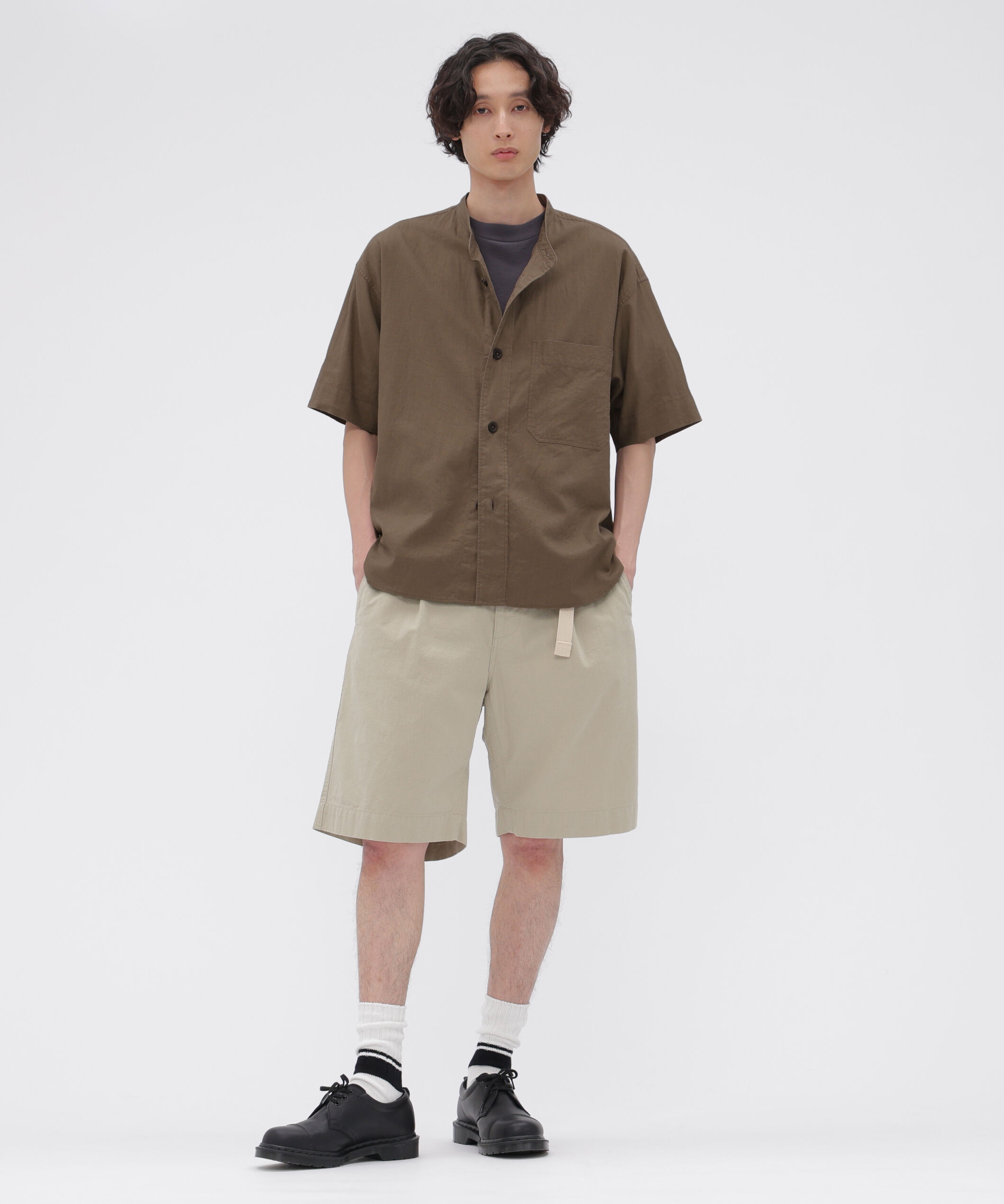 MHL.「SURFACE DYED COTTON LINEN SHIRT」|シャツ・ブラウス|