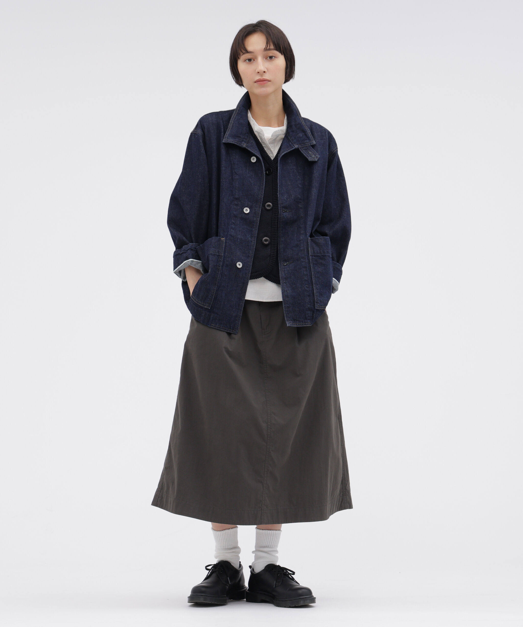 MHL.「WASHED COTTON NYLON SKIRT」|スカート|