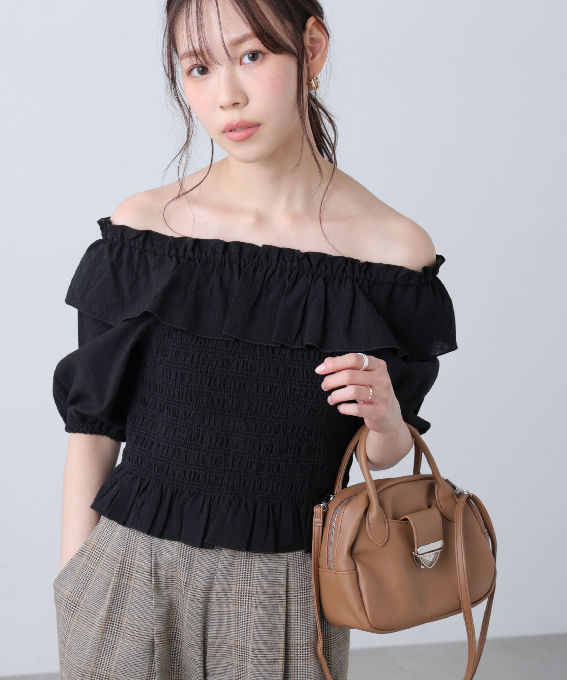  「2wayオフショルペプラムブラウス」|シャツ・ブラウス|