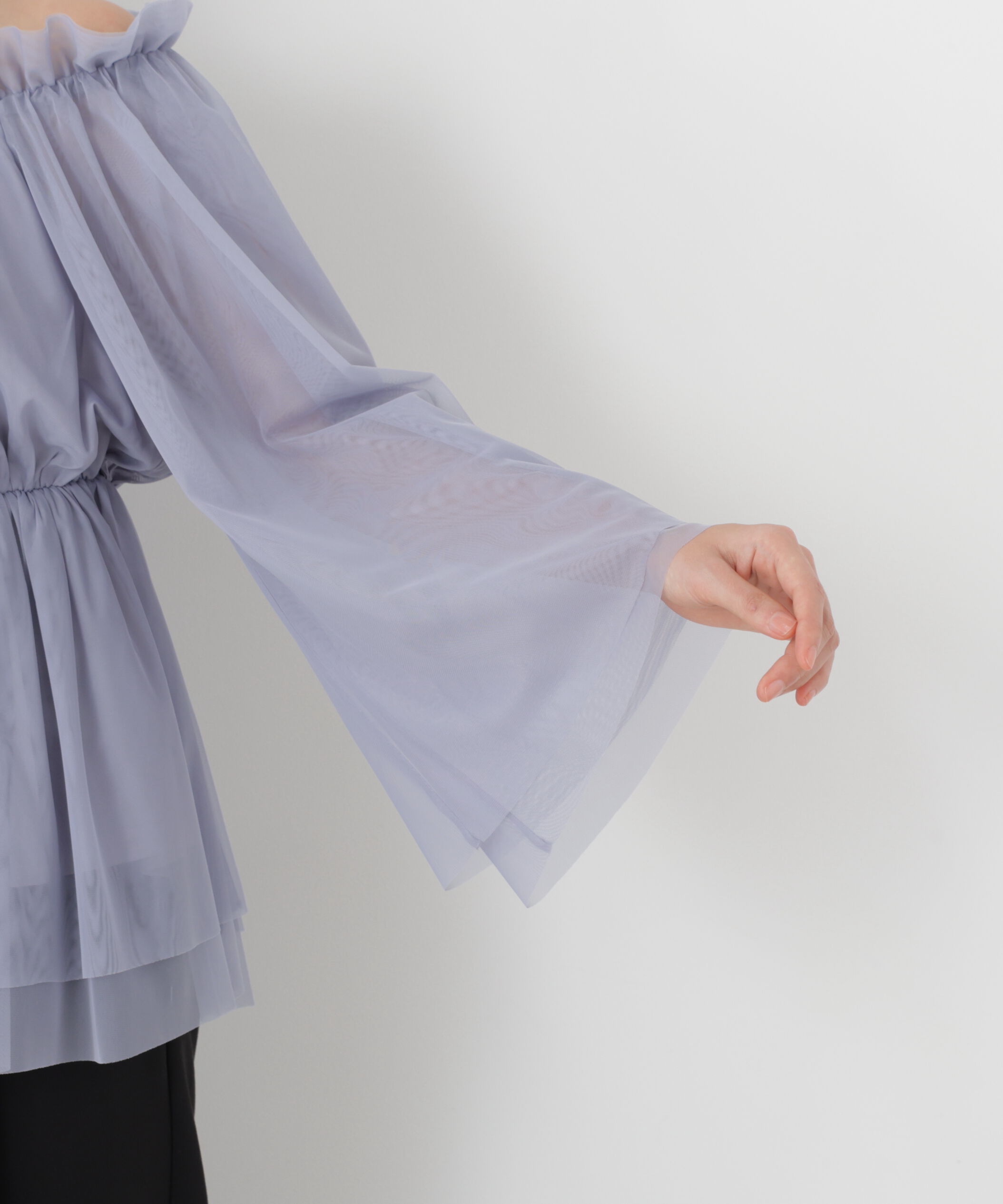 PROPORTION BODY DRESSING「チュールスリーブフレアブラウス　26SS」|シャツ・ブラウス|