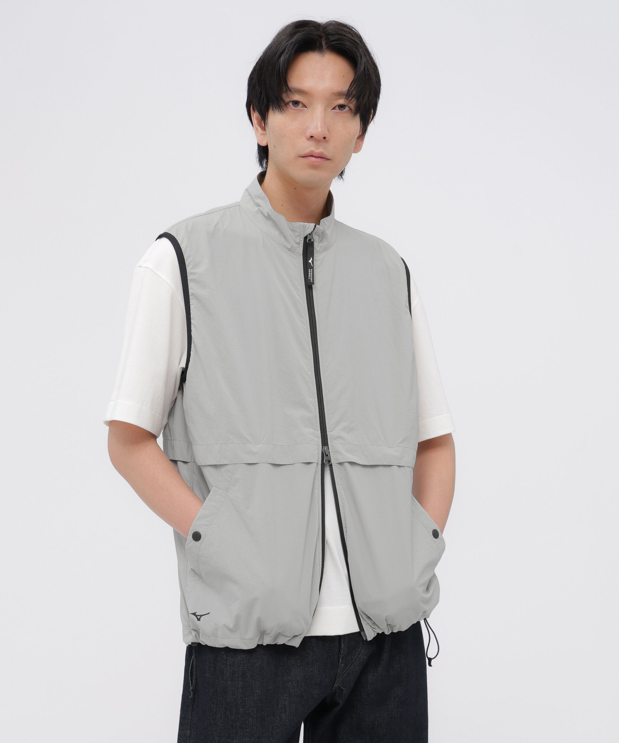 MARGARET HOWELL「RECYCLED NYLON LIGHTWEIGHT RIP STOP BLOUSON/#REF!」|その他|LIGHT GREY1
