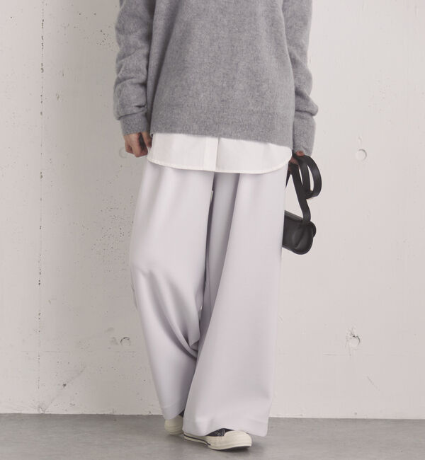 Doux archives「ボンディングツータックワイドパンツ」|チノ|