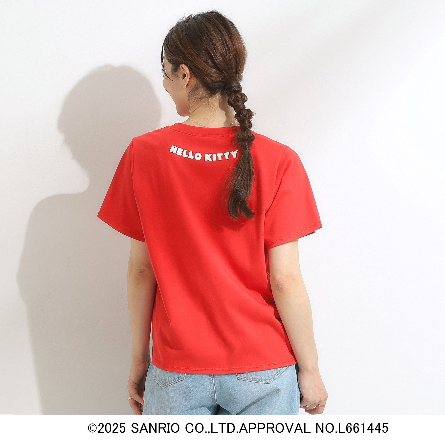 SHOO･LA･RUE「【HELLO KITTYコラボ】【SHOO ICE／汗染み軽減／UVカット】コンパクトTシャツ」|Tシャツ・カットソー|