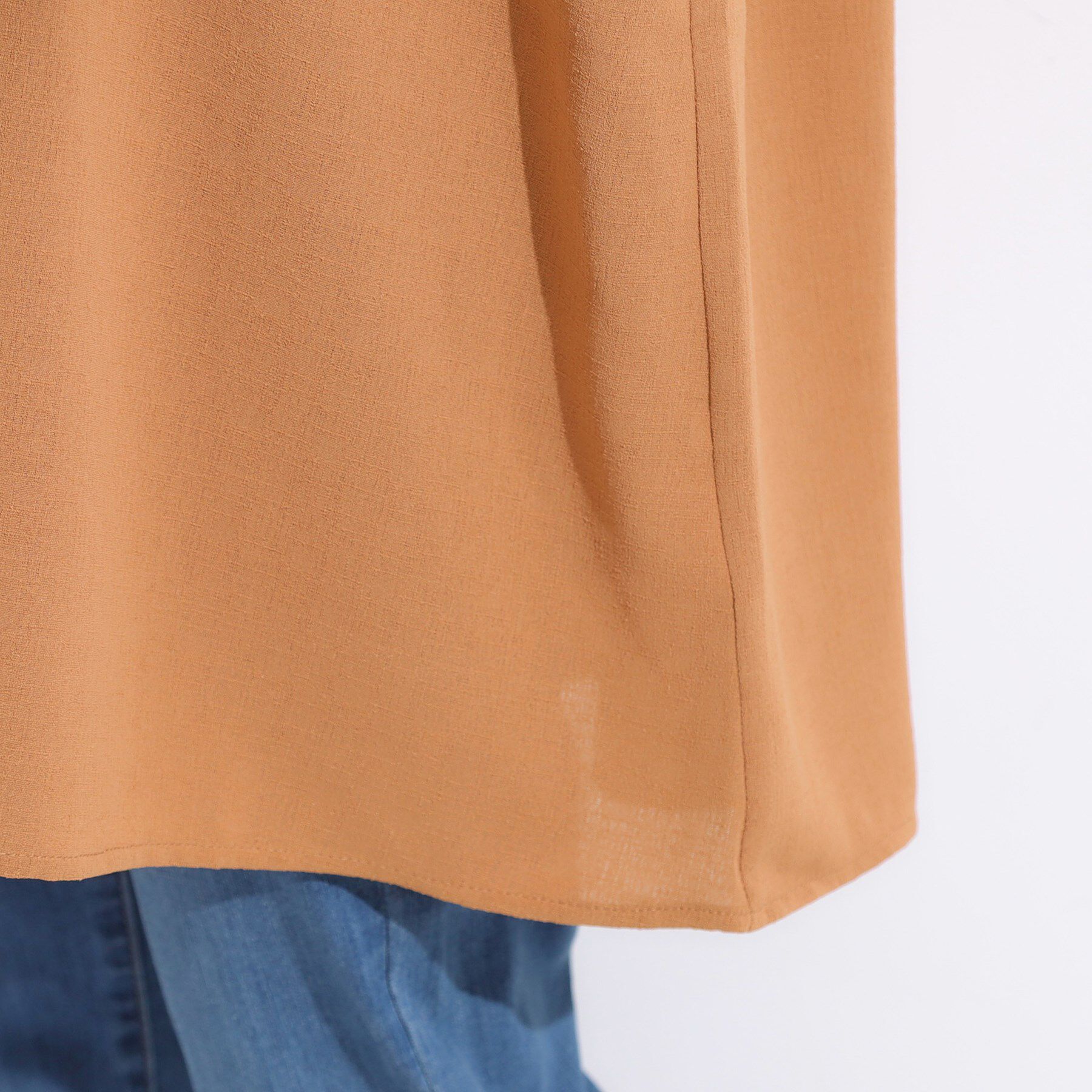 SHOO･LA･RUE「【S-LL/体型カバー】さらりとしたタッチが心地よい バックギャザーブラウス」|チュニック|