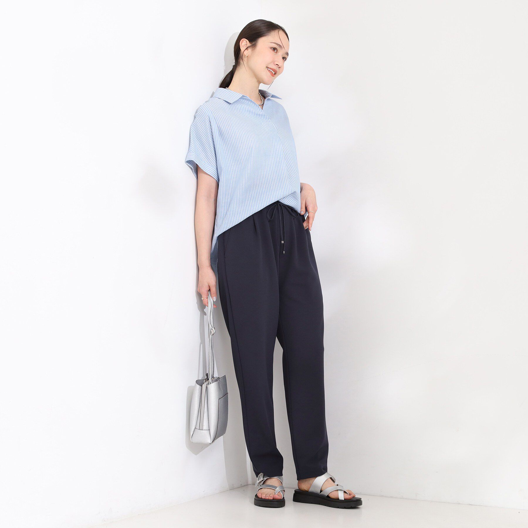 SHOO･LA･RUE「【ひんやり/UV】インせず着られる フレンチリネンスキッパーシャツ」|シャツ・ブラウス|