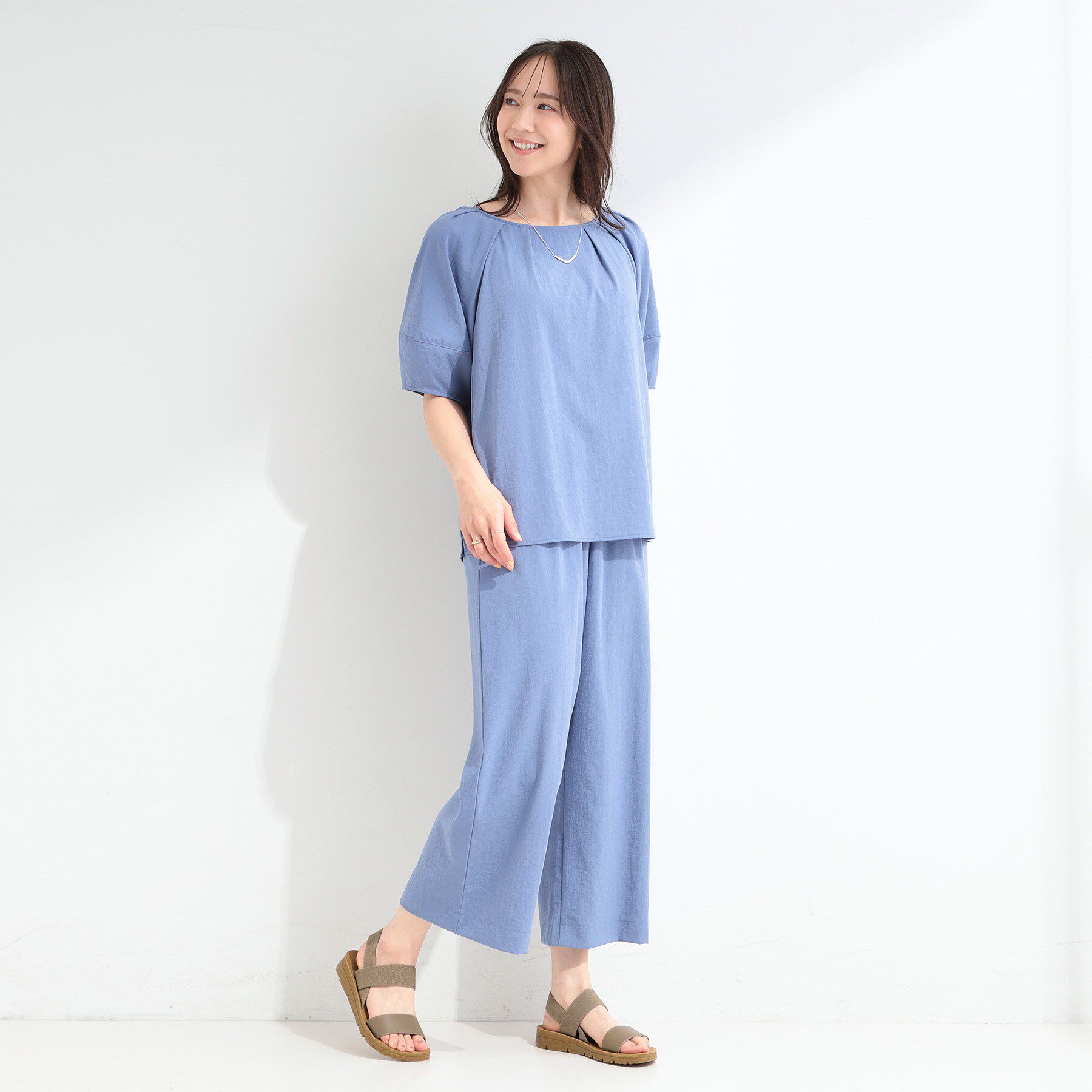 SHOO･LA･RUE「安定したはき心地 ローヒールゴムサンダル」|サンダル|