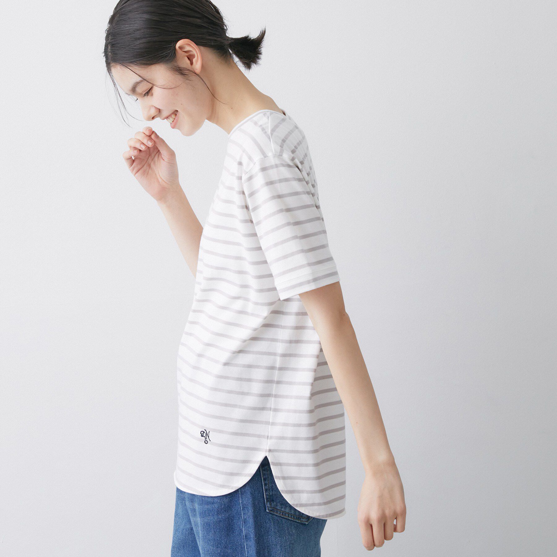 Dessin「【洗える】半袖シャツテールカットソー」|Tシャツ・カットソー|