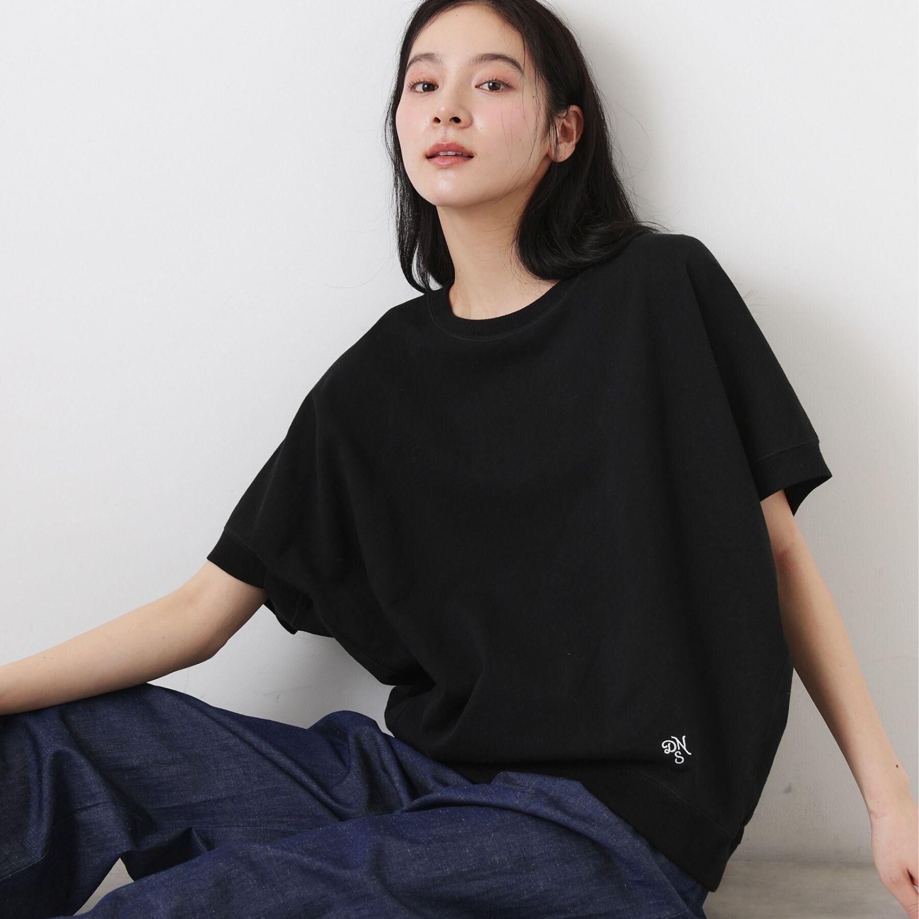 Dessin「【洗える】ミニ裏毛ドルマンスリーブプルオーバー」|Tシャツ・カットソー|ブラック(019)