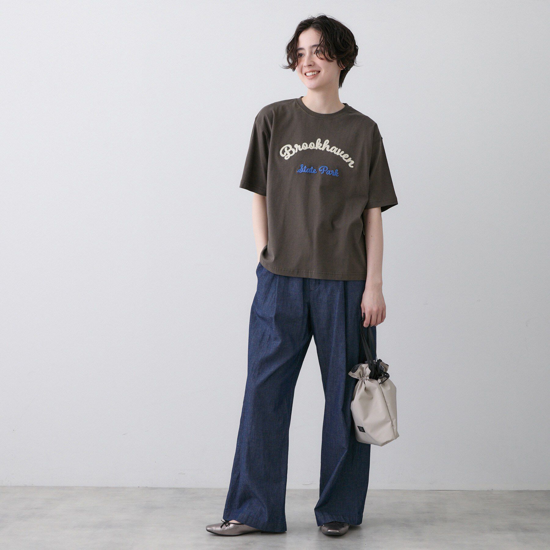 Dessin「【洗える】オーガニックコットンロゴTシャツ」|Tシャツ・カットソー|