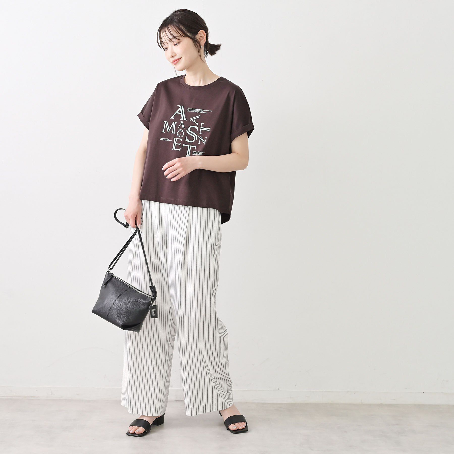 Dessin「【洗える】美光沢カットソーロゴTシャツ」|Tシャツ・カットソー|
