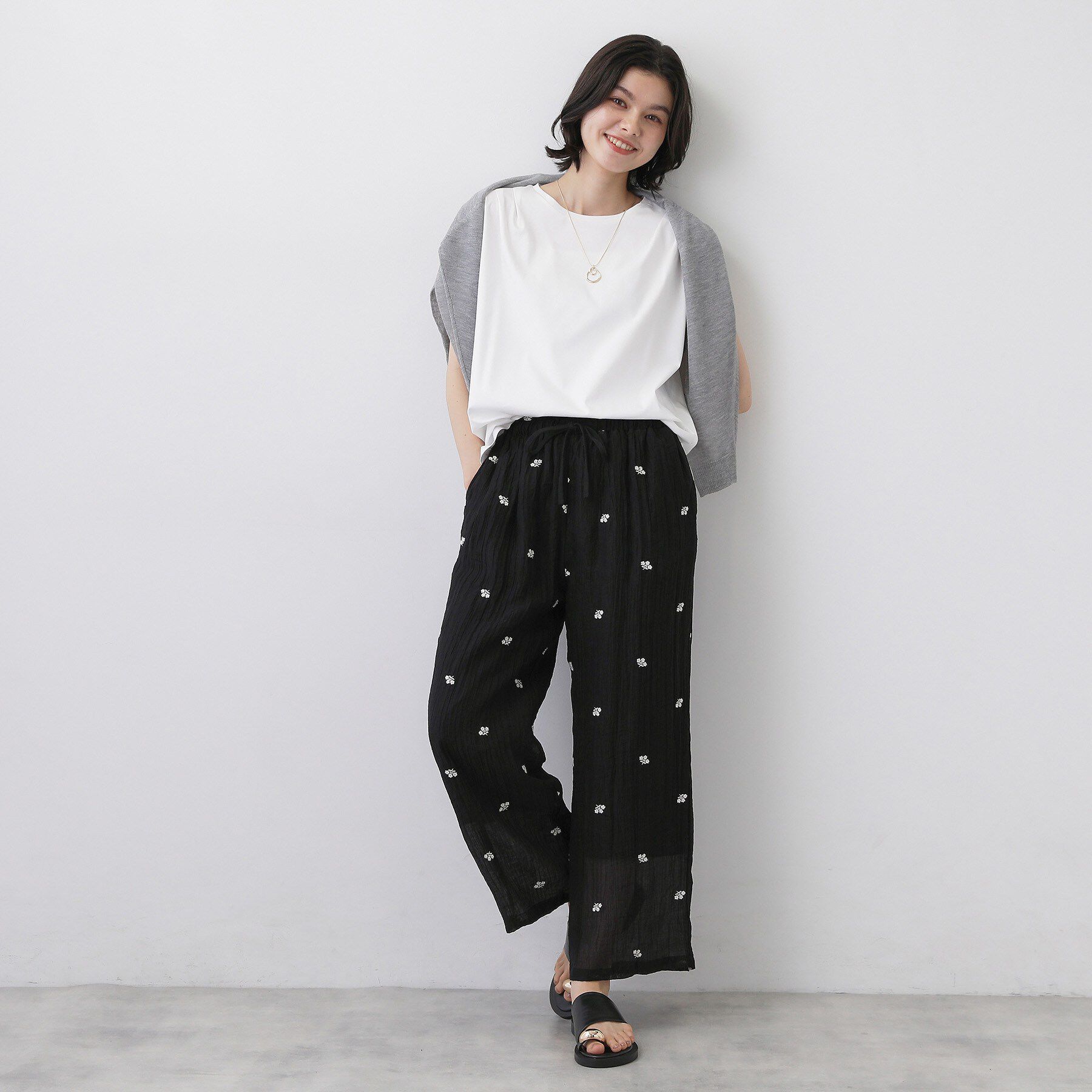 Dessin「【接触冷感/UVカット】美光沢ノースリーブカットソー」|Tシャツ・カットソー|