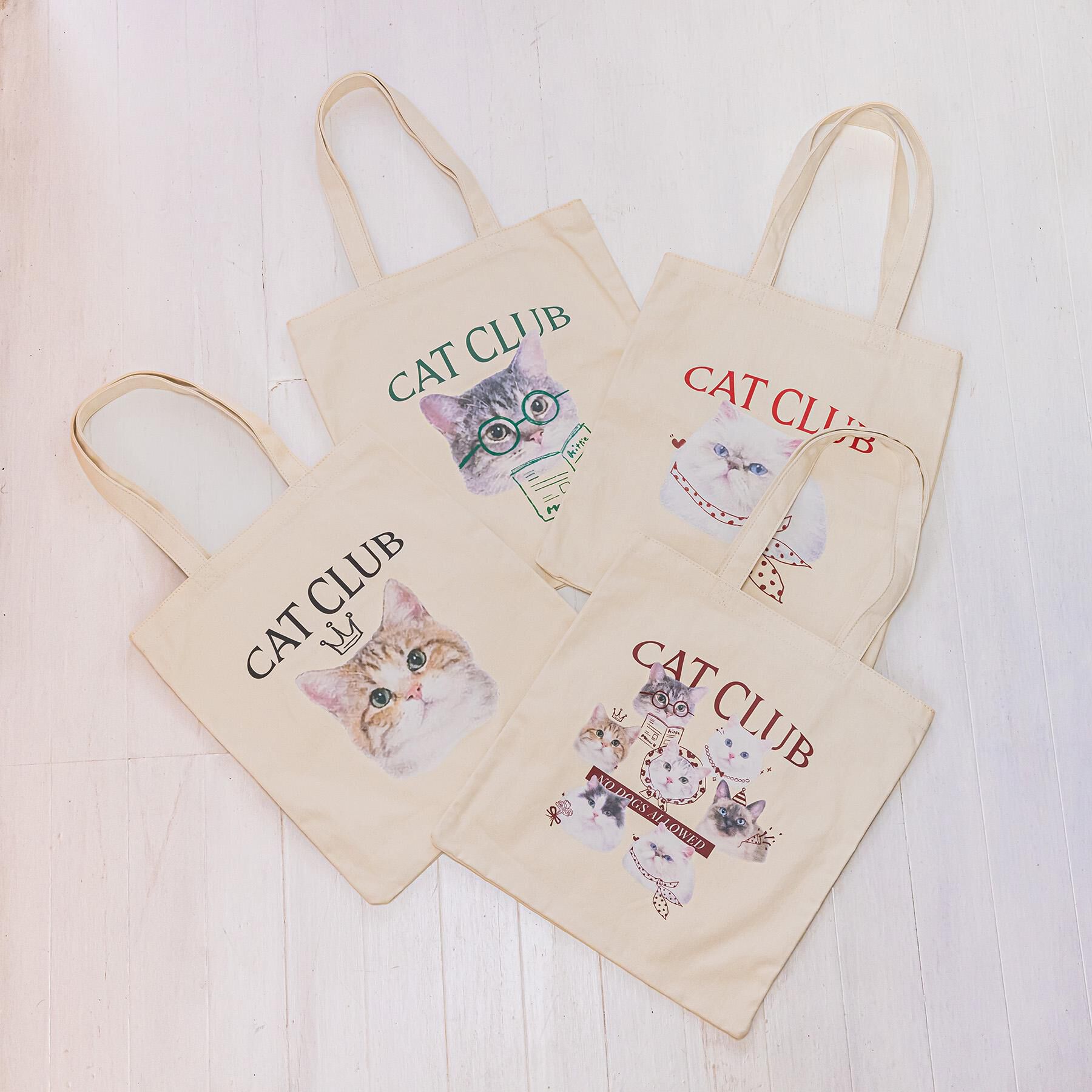 ITS&rsquo;DEMO「CAT CLUBキャンバストート」|トートバッグ|