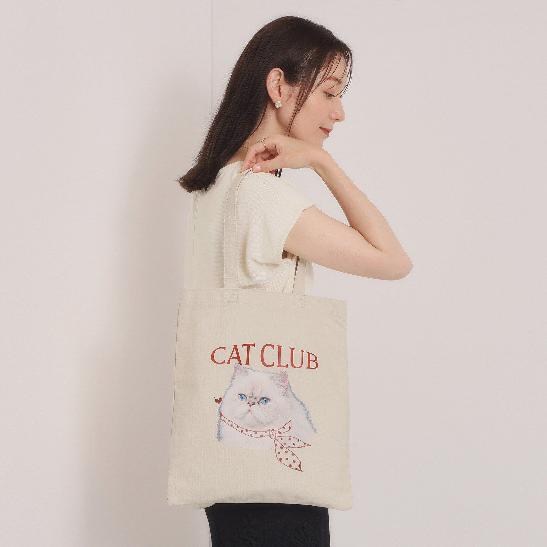 ITS&rsquo;DEMO「CAT CLUBキャンバストート」|トートバッグ|