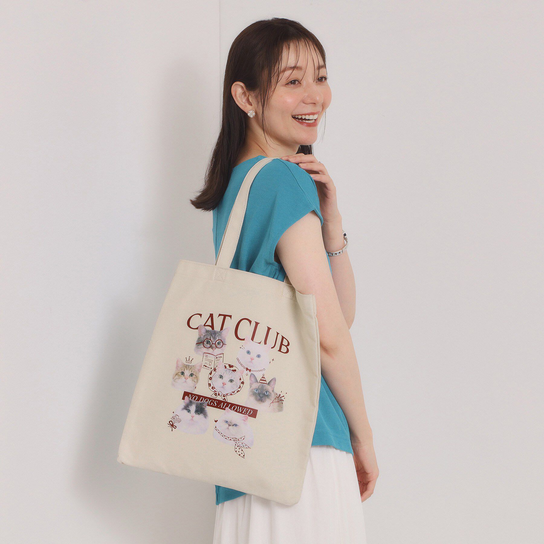 ITS&rsquo;DEMO「CAT CLUBキャンバストート」|トートバッグ|