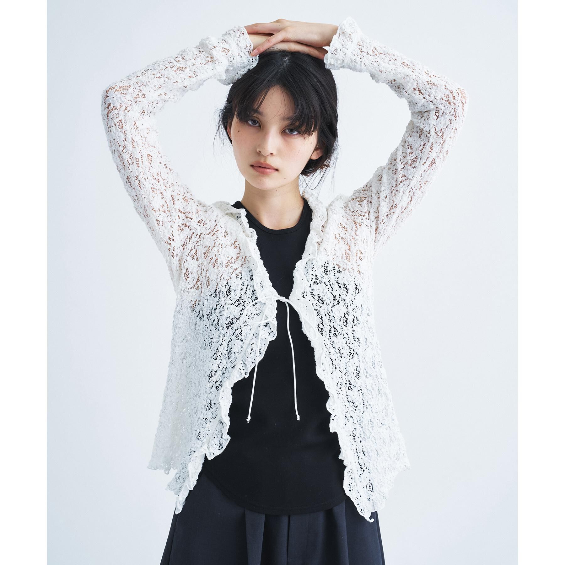 CODE A「【Re】fluffy lace blouse」|シャツ・ブラウス|