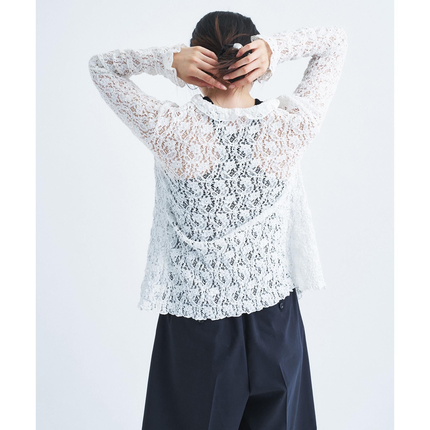 CODE A「【Re】fluffy lace blouse」|シャツ・ブラウス|