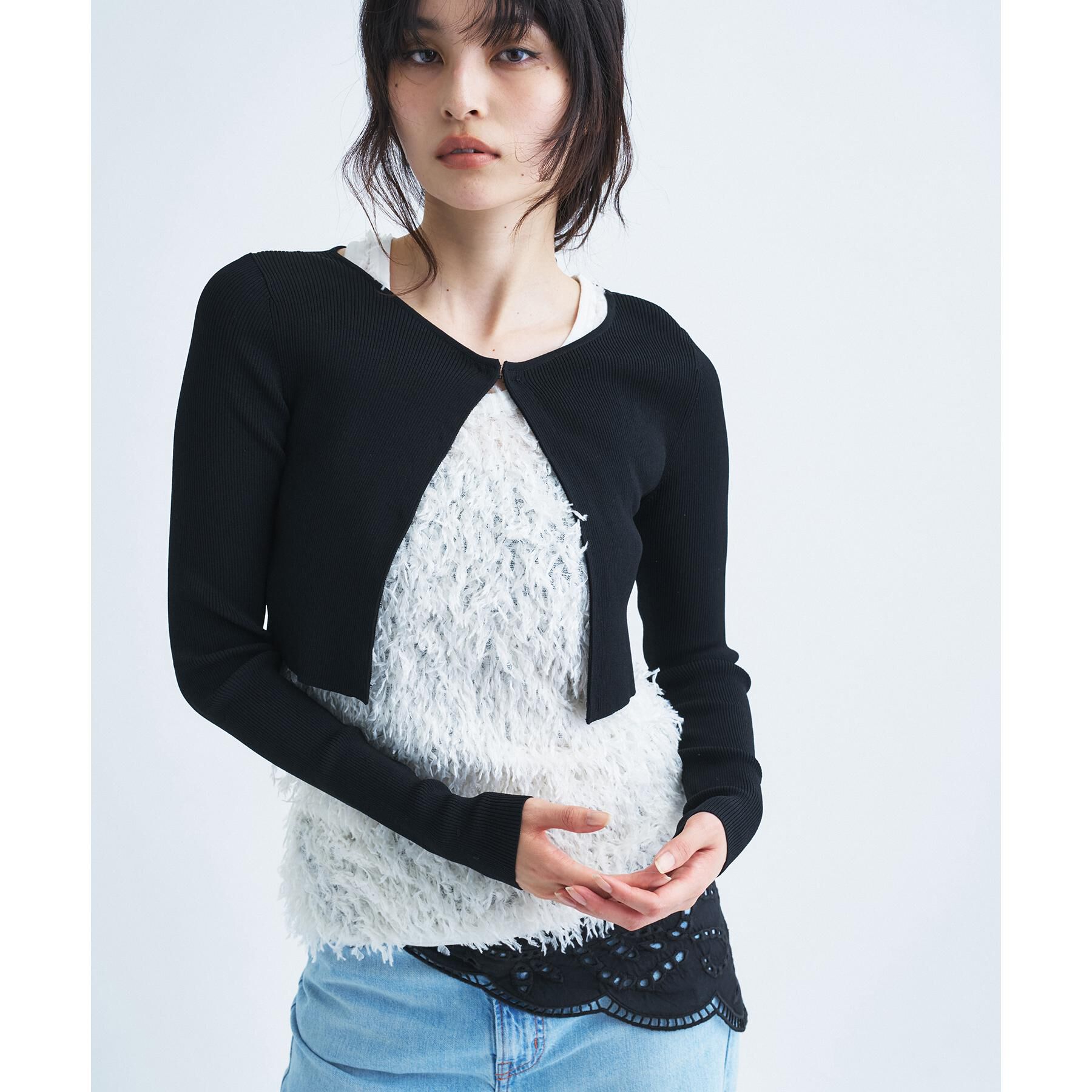 CODE A「【Re】stretch hook cardigan」|カーディガン|