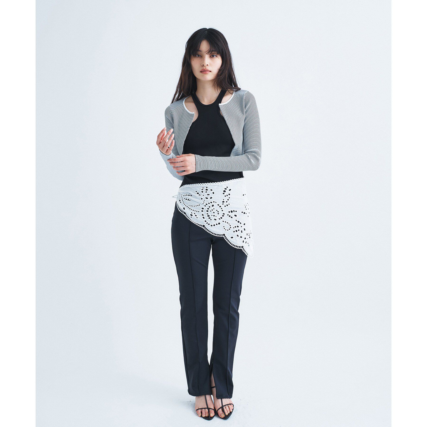 CODE A「【Re】stretch hook cardigan」|カーディガン|