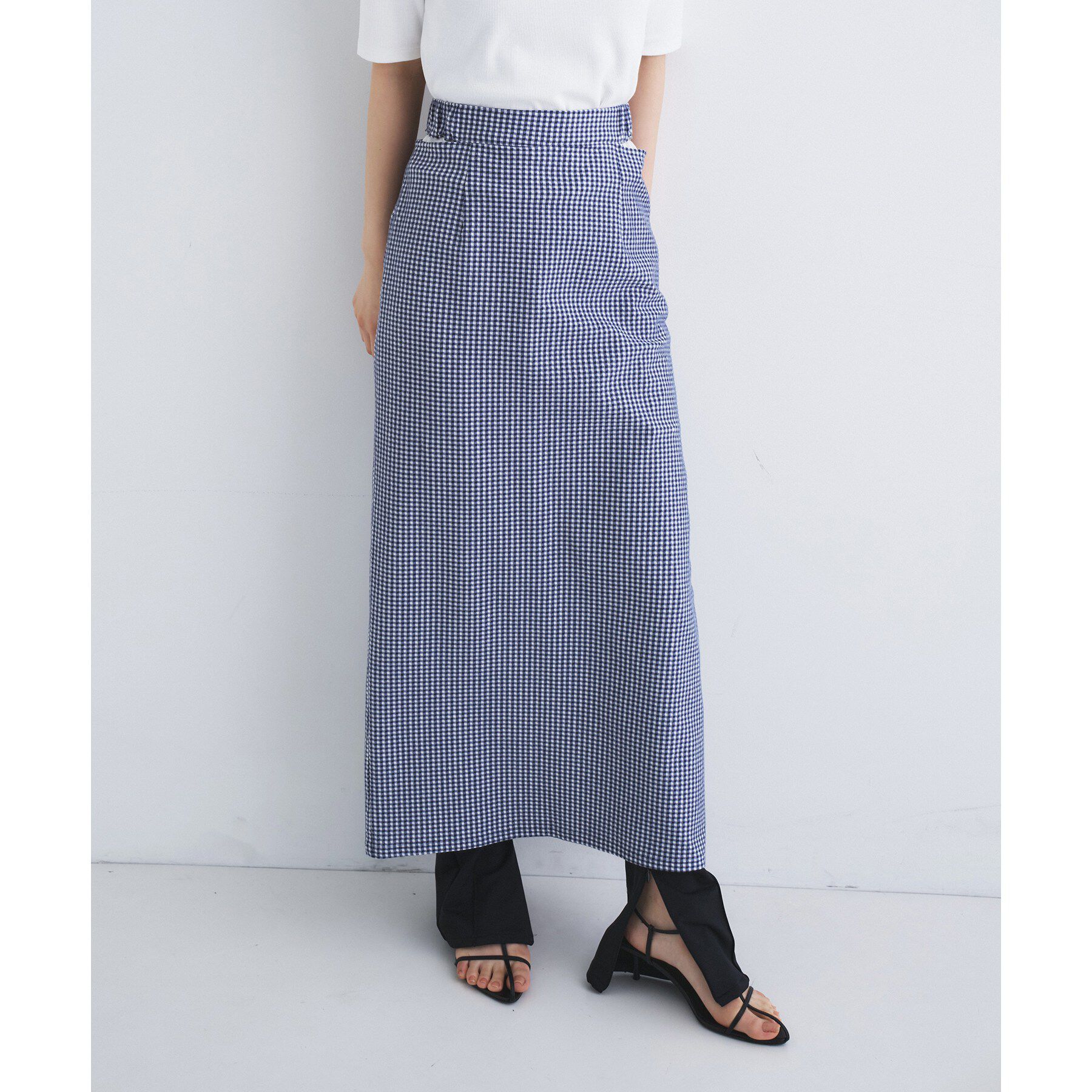 CODE A「gingham check pencil skirt」|スカート|