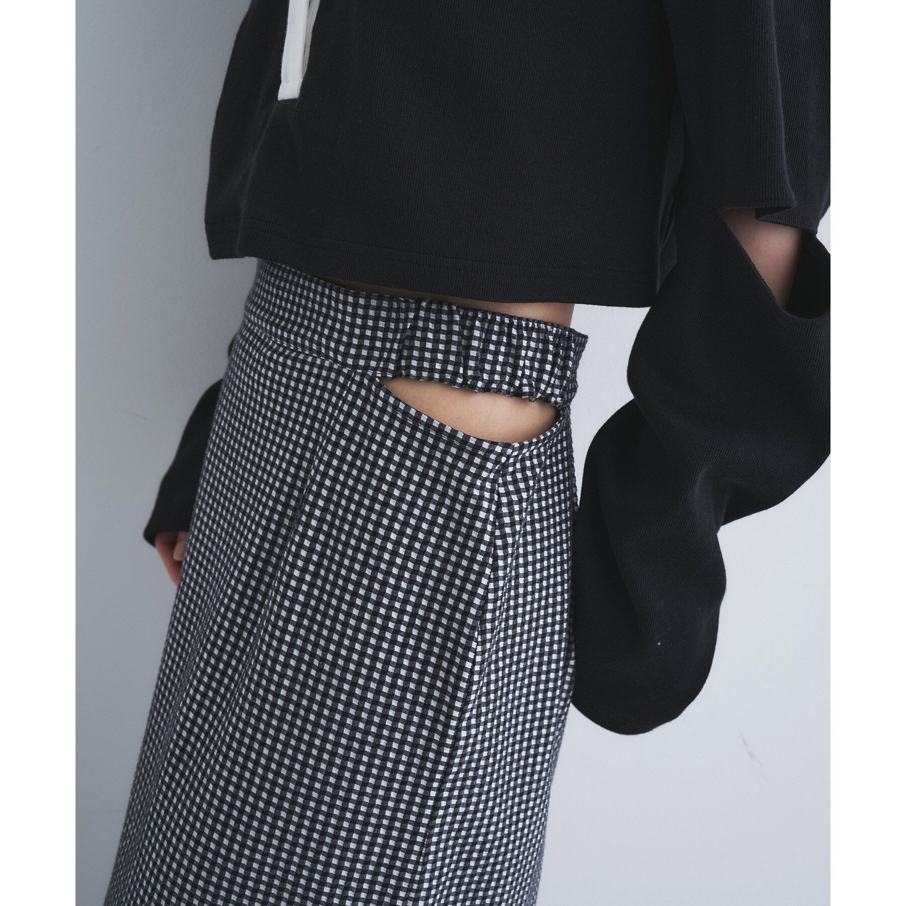 CODE A「gingham check pencil skirt」|スカート|