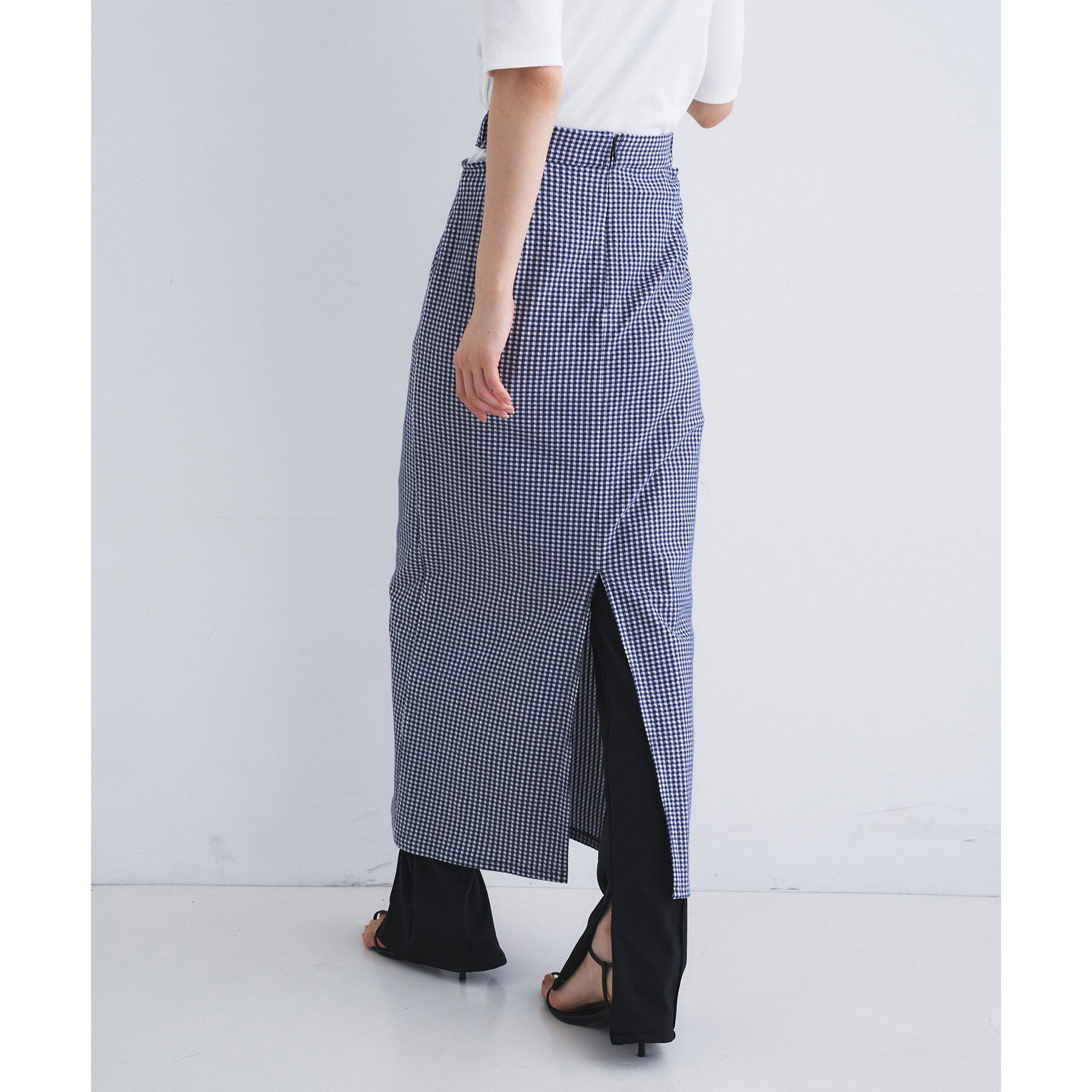 CODE A「gingham check pencil skirt」|スカート|