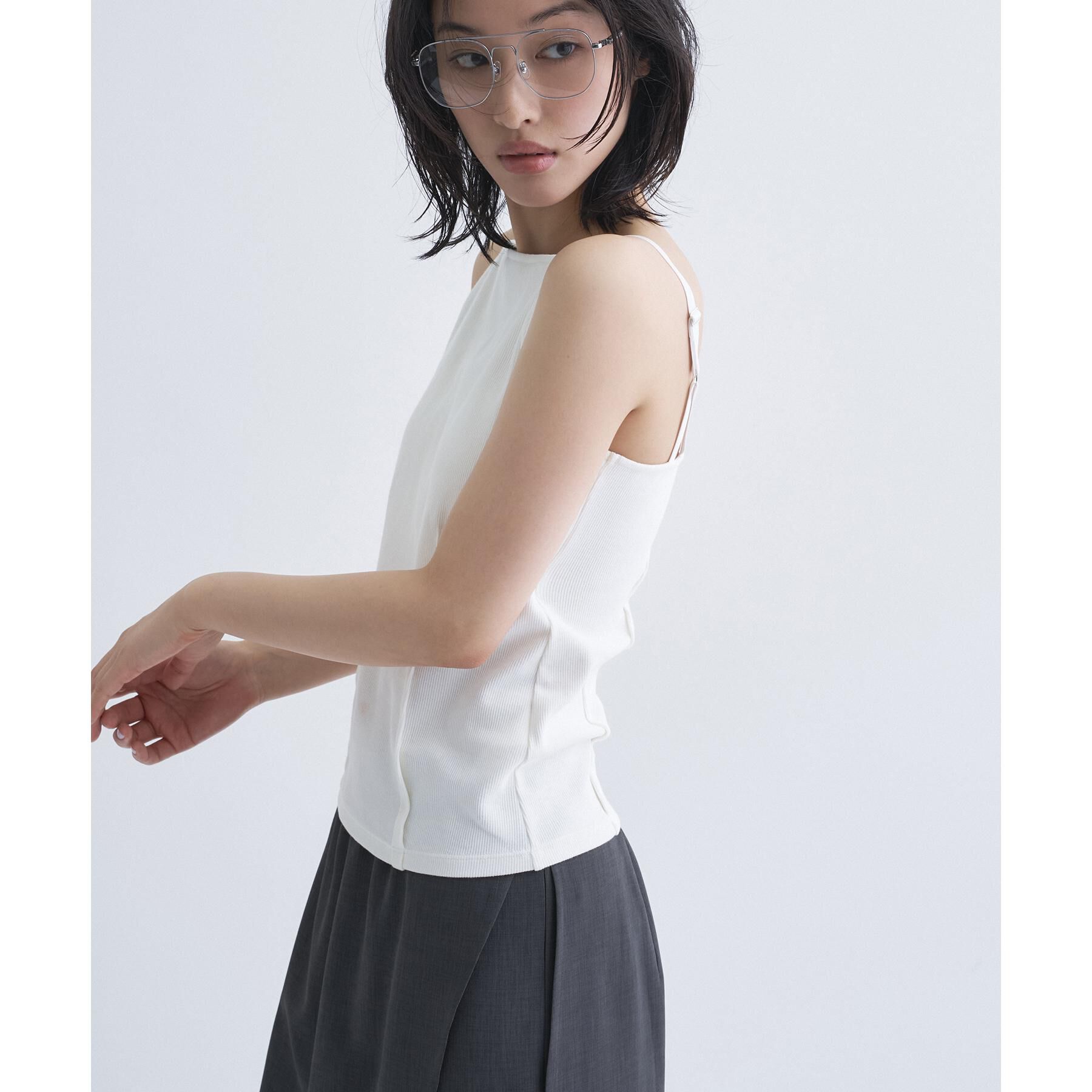 CODE A「【Cup-in】edge line camisole」|キャミソール|