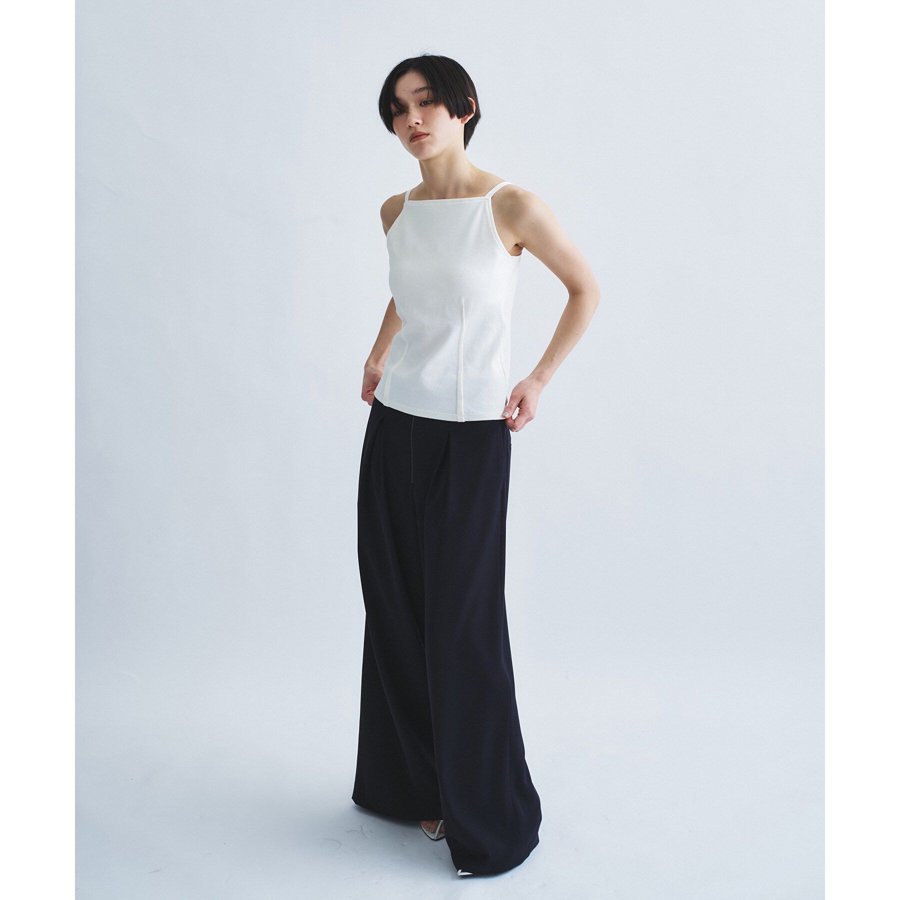 CODE A「【Cup-in】edge line camisole」|キャミソール|