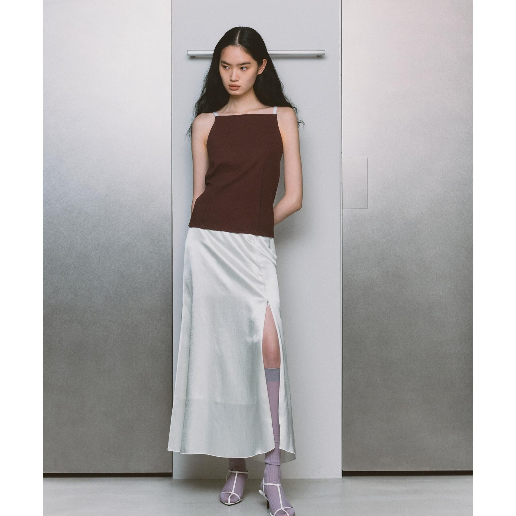 CODE A「【Cup-in】edge line camisole」|キャミソール|