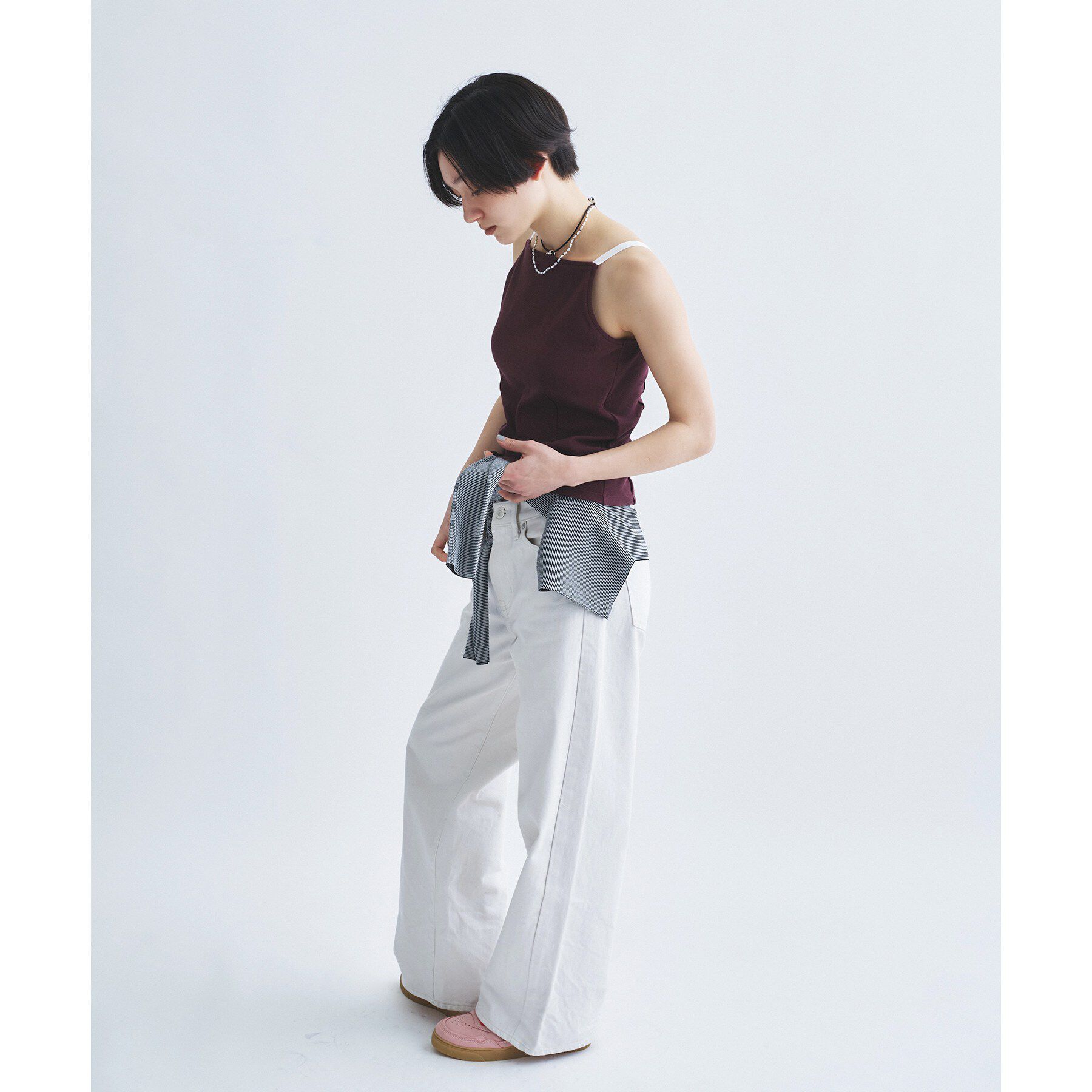 CODE A「【Cup-in】edge line camisole」|キャミソール|