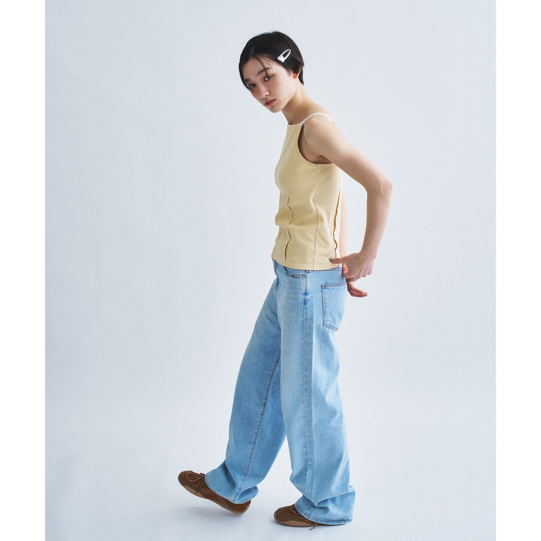 CODE A「【Cup-in】edge line camisole」|キャミソール|