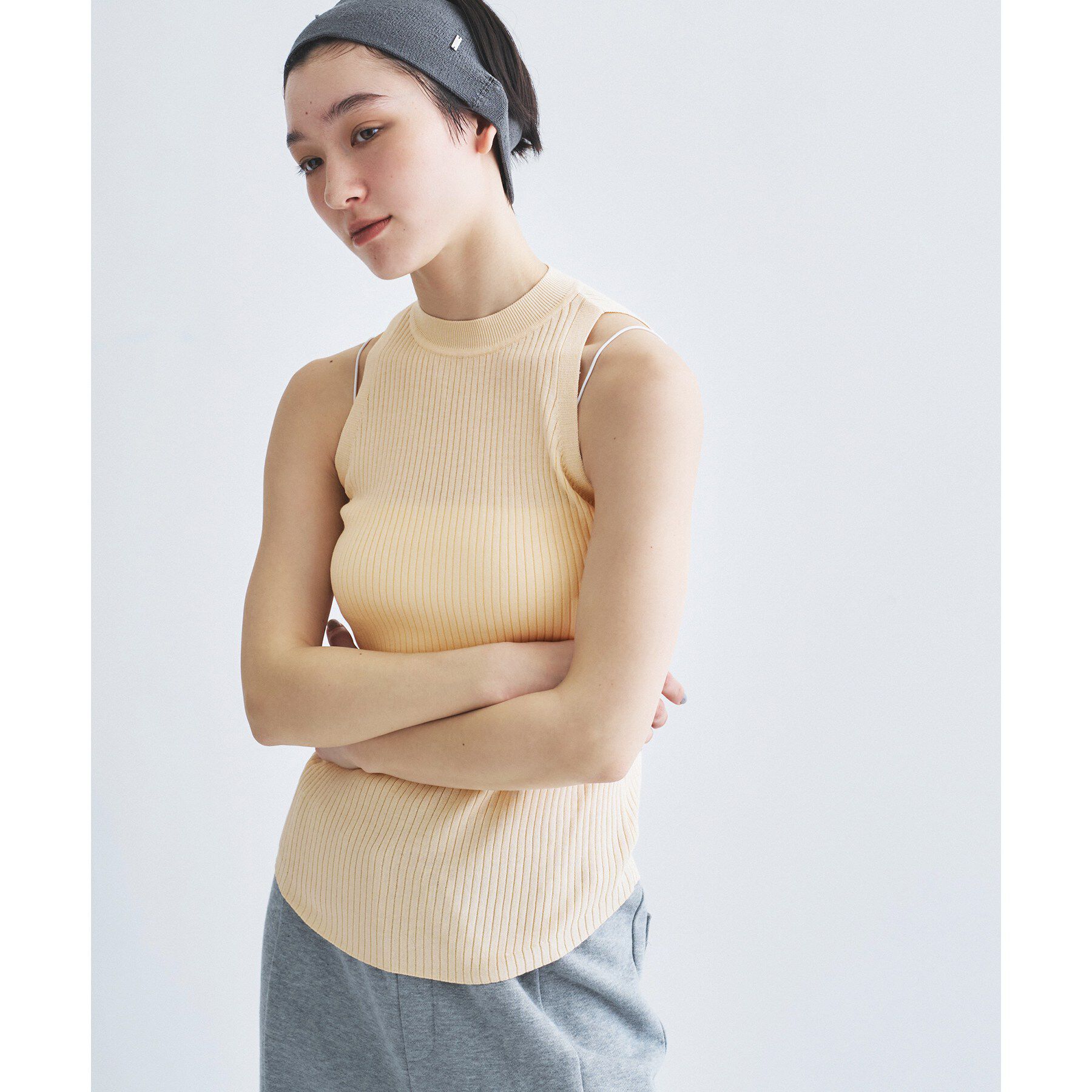 CODE A「rib highneck pullover」|ニット・セーター|アイボリー(004)