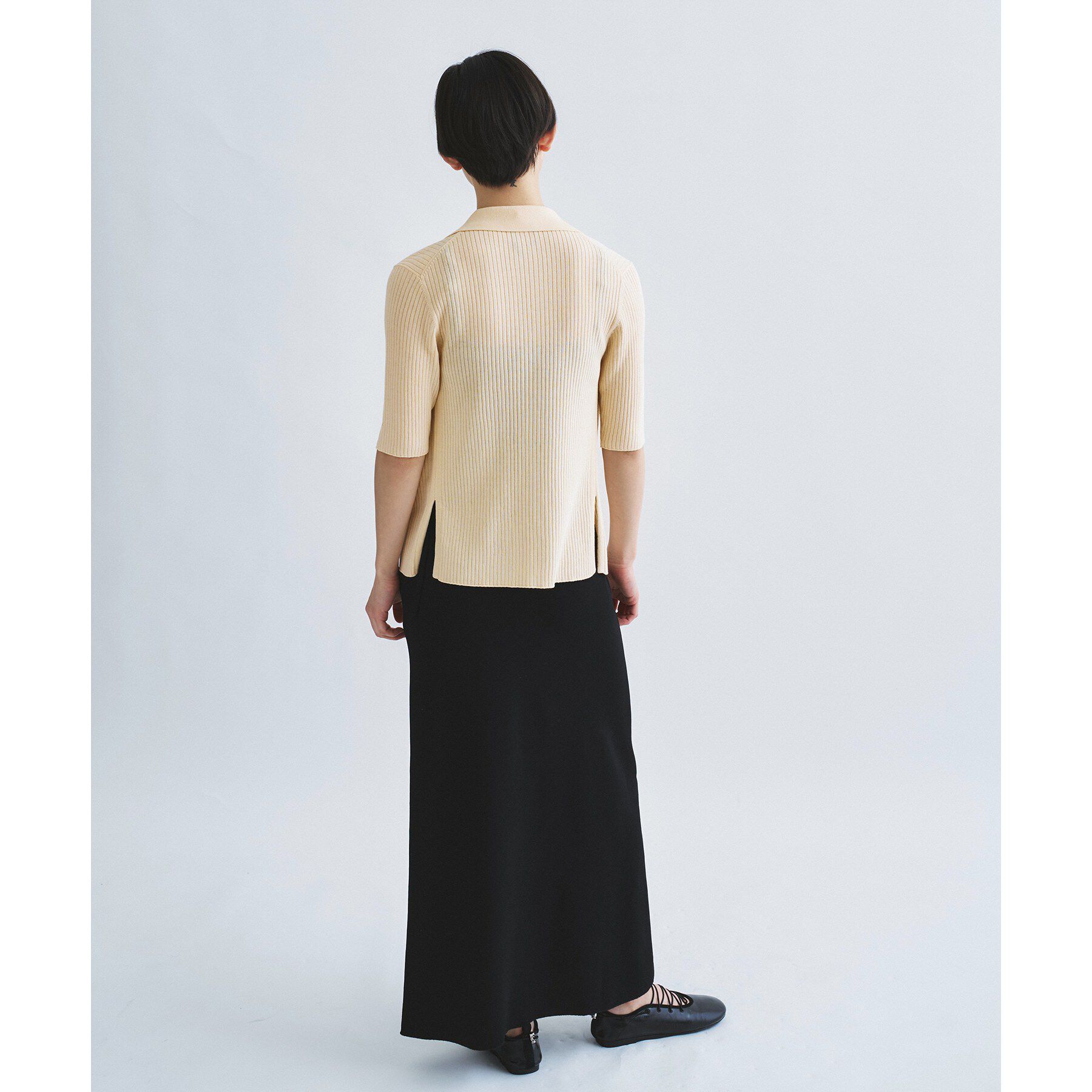 CODE A「rib zip cardigan」|カーディガン|