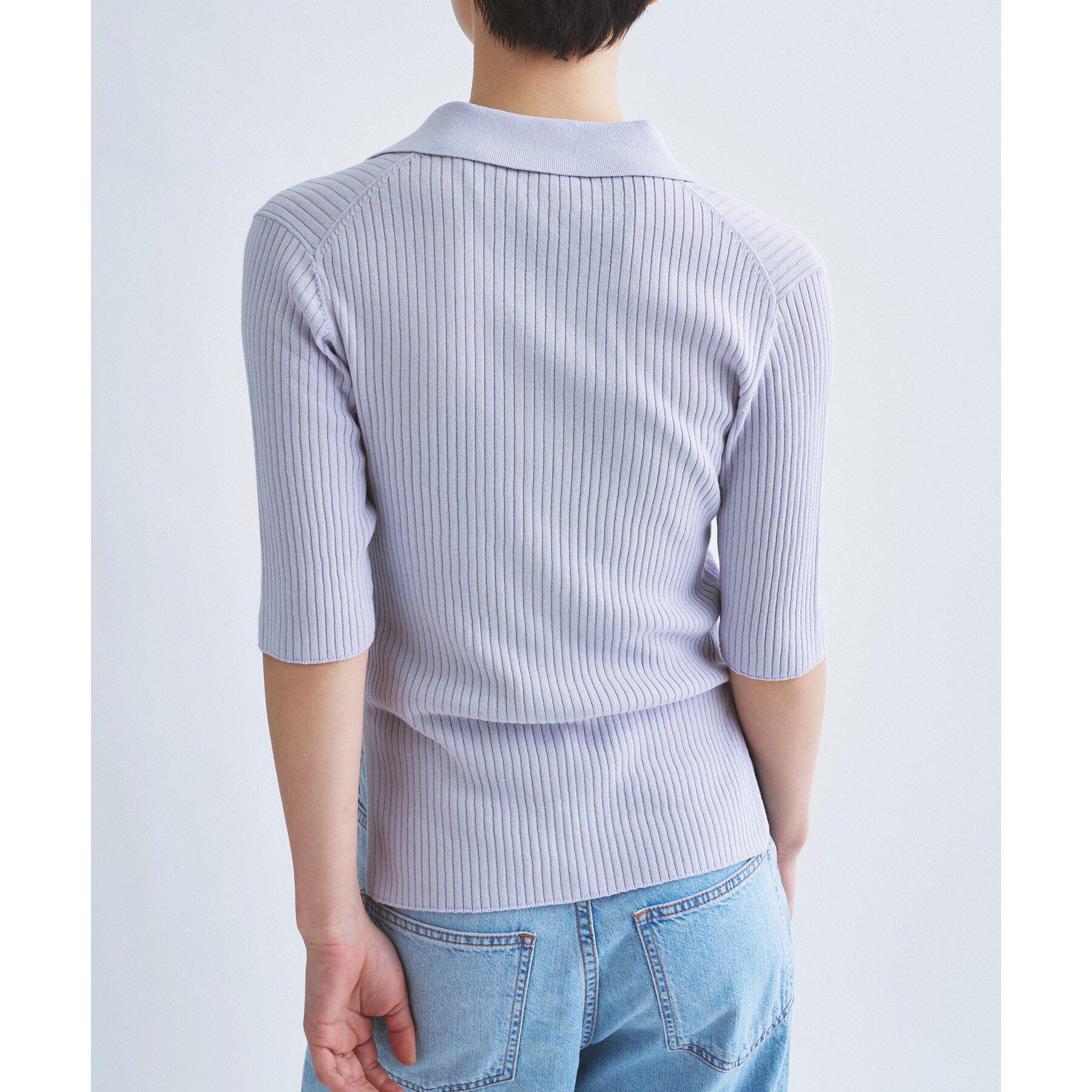 CODE A「rib zip cardigan」|カーディガン|