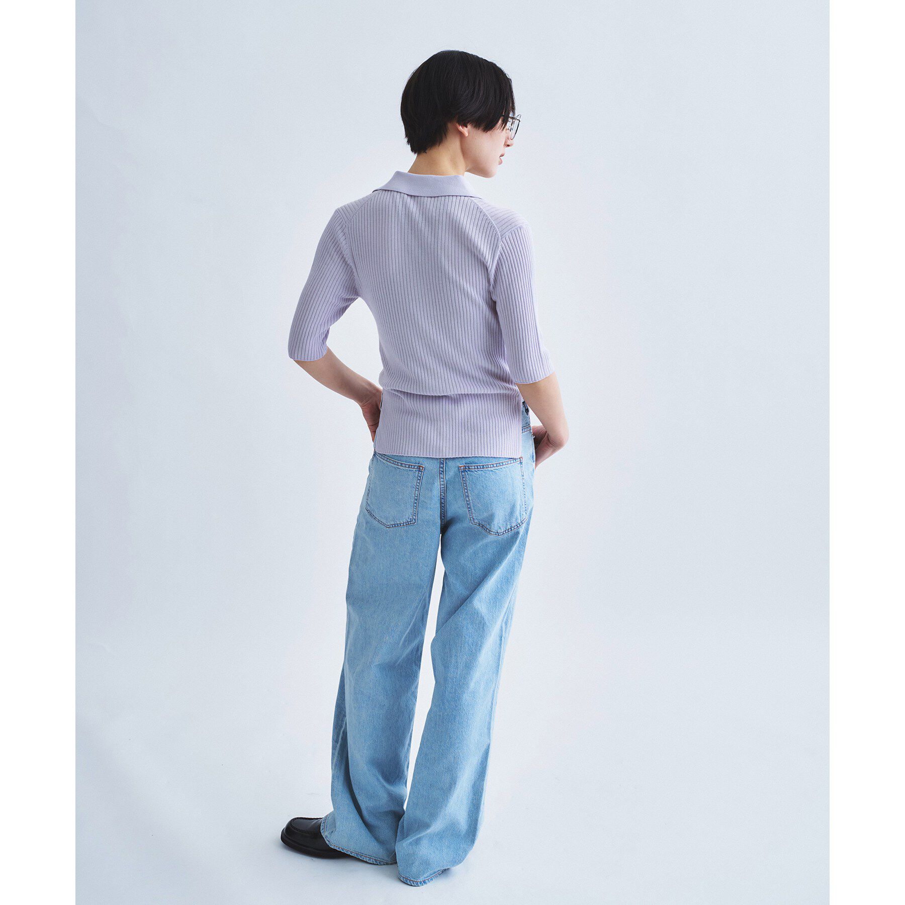 CODE A「rib zip cardigan」|カーディガン|
