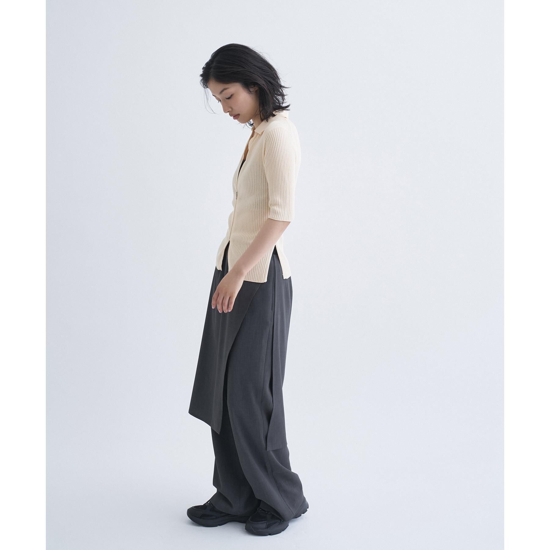 CODE A「rib zip cardigan」|カーディガン|