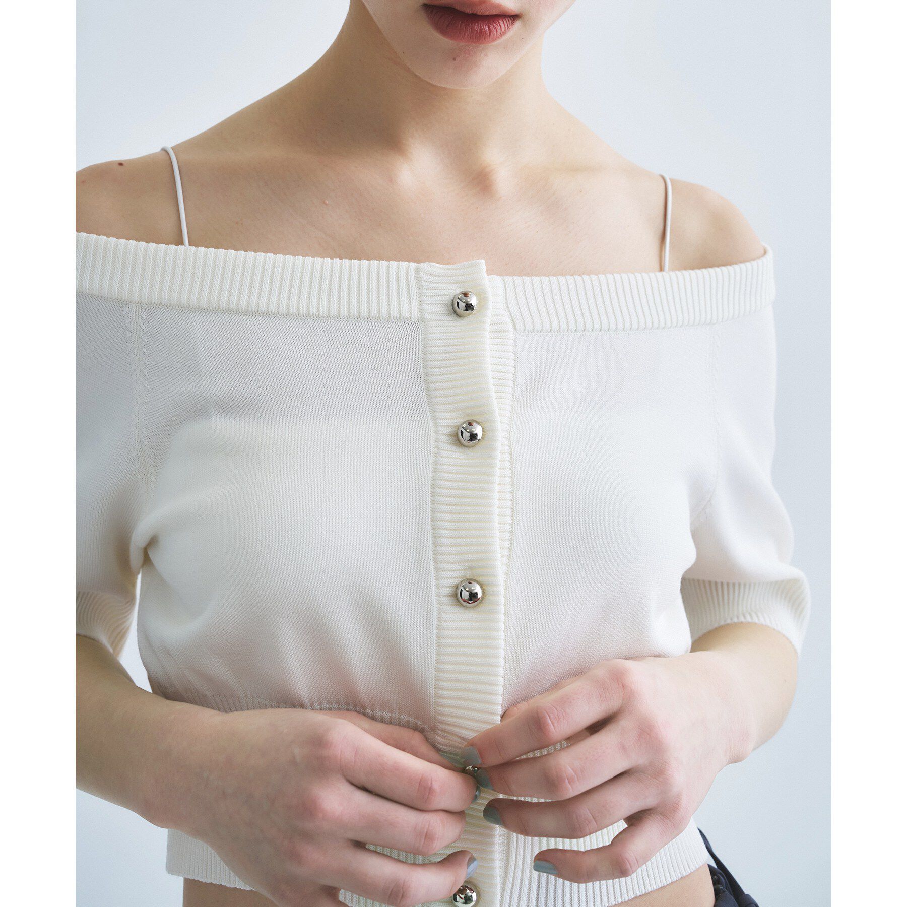 CODE A「design knit short cardigan」|カーディガン|