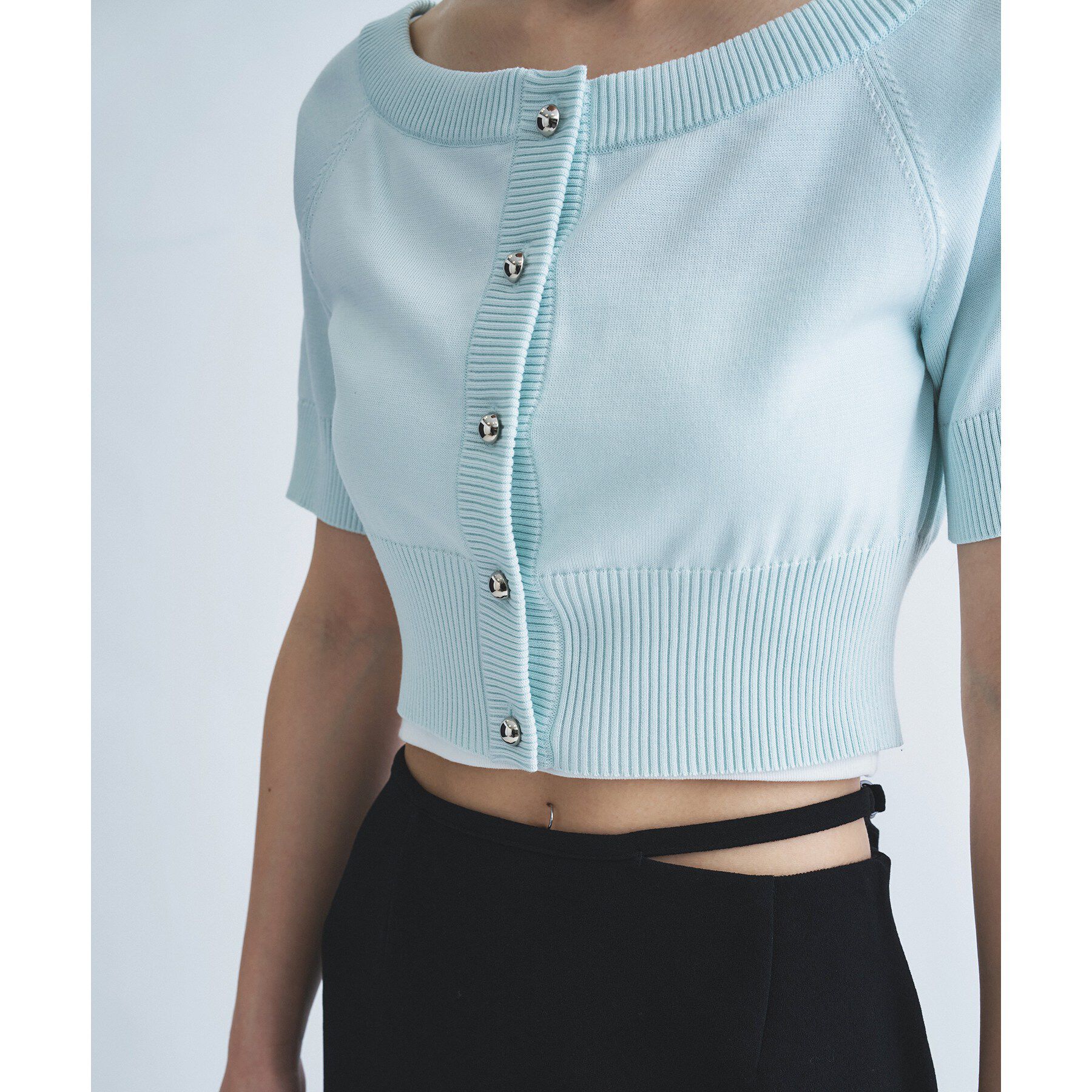 CODE A「design knit short cardigan」|カーディガン|